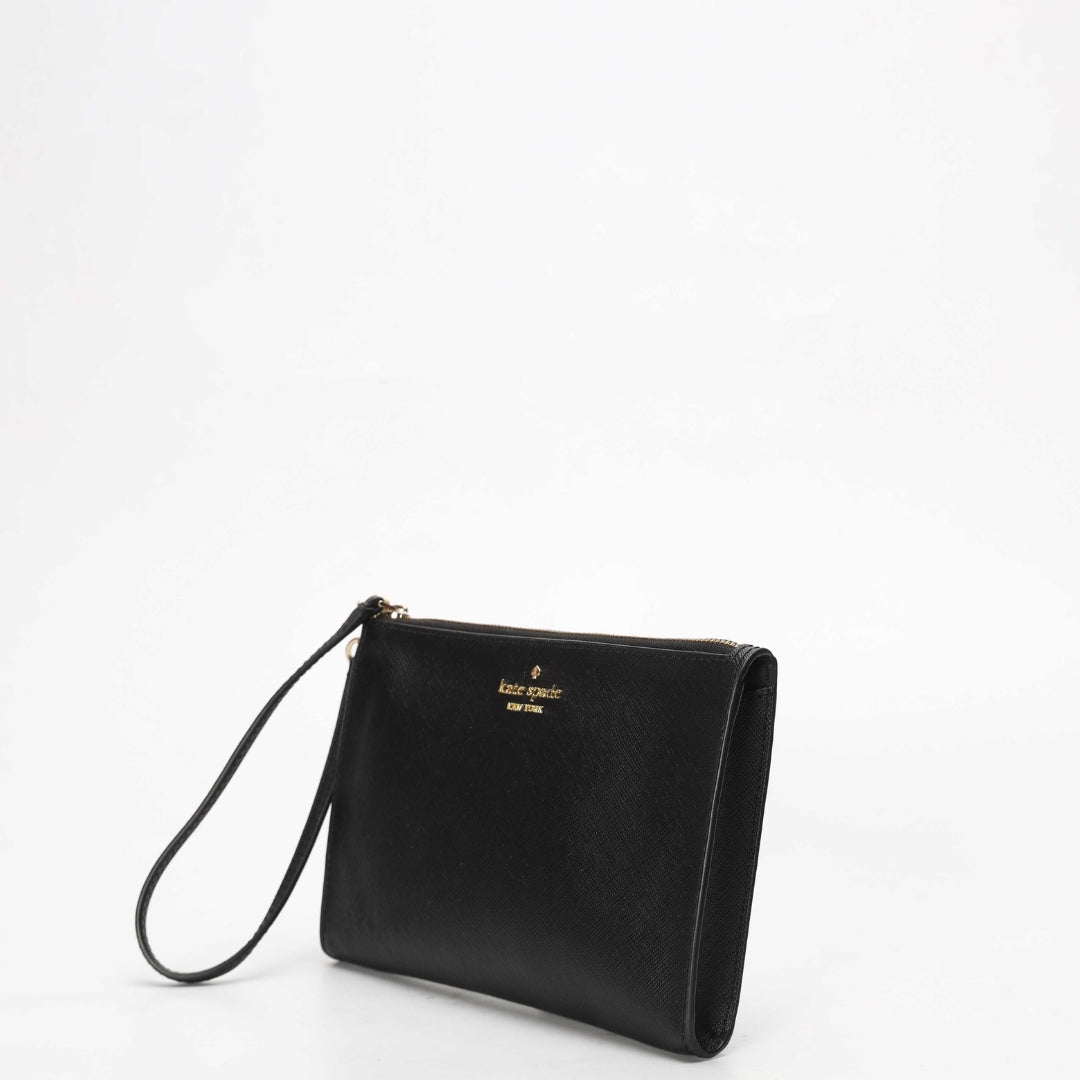 Kate Spade Black Textured Wristlet