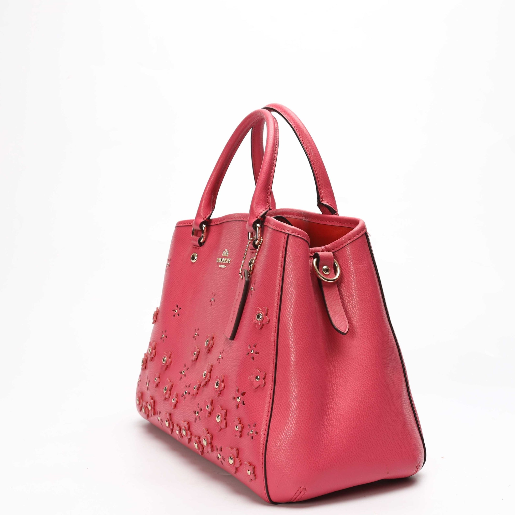 Coach Tas Pink Floral Convertible Satchel