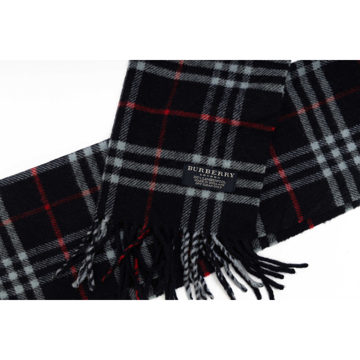 Burberry Black Check Scarf
