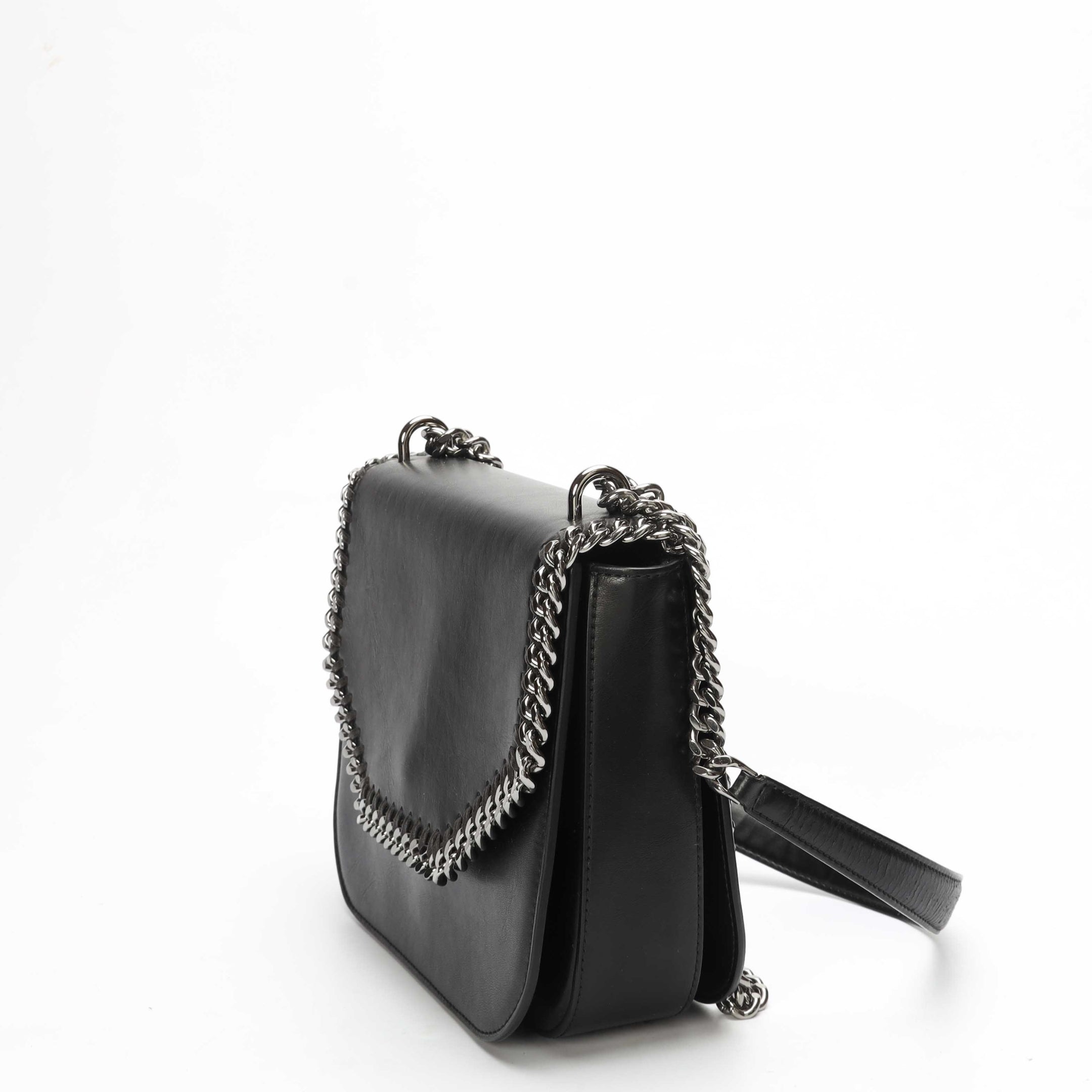 Stella McCartney Black Falabella Star Box Cross Body Bag