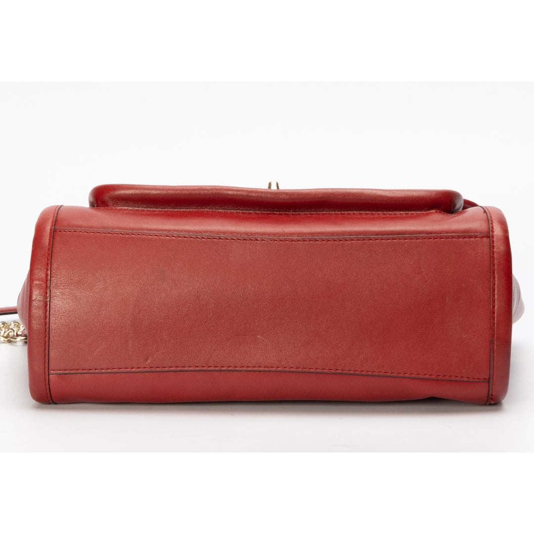 Coach Red Leather Pocket Shoulder Bag