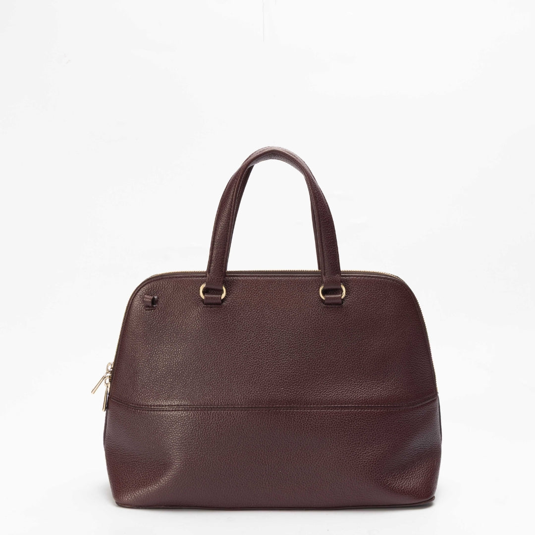 Furla Brown Alex Dome Convertible Satchel