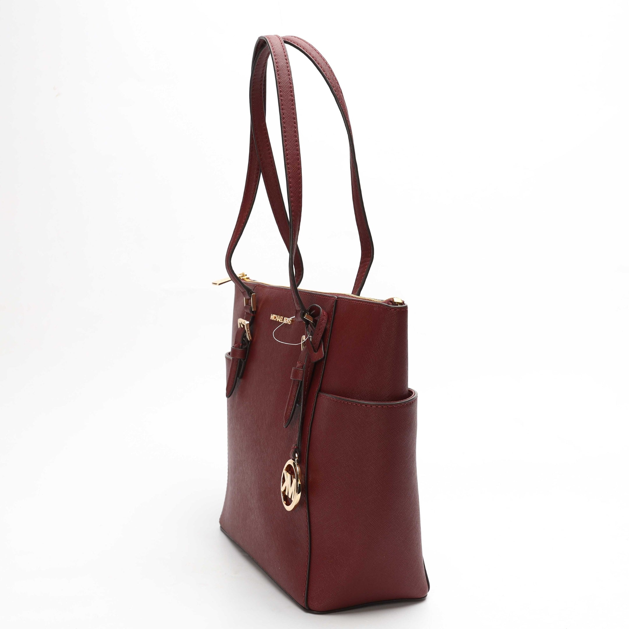 Michael Kors Charlotte Maroon Top-Zip Tote