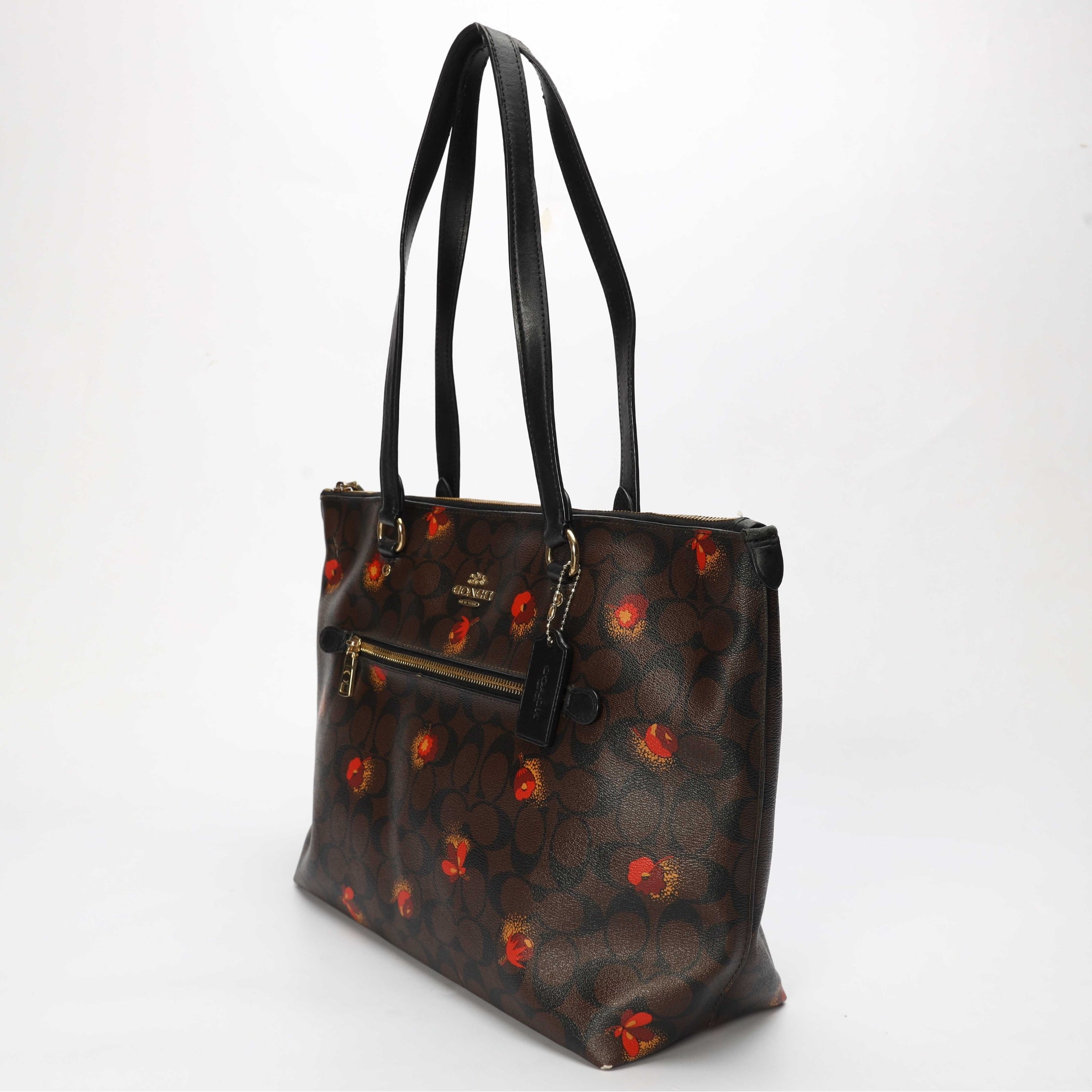 Coach Gallery Signature Canvas Floral Tote