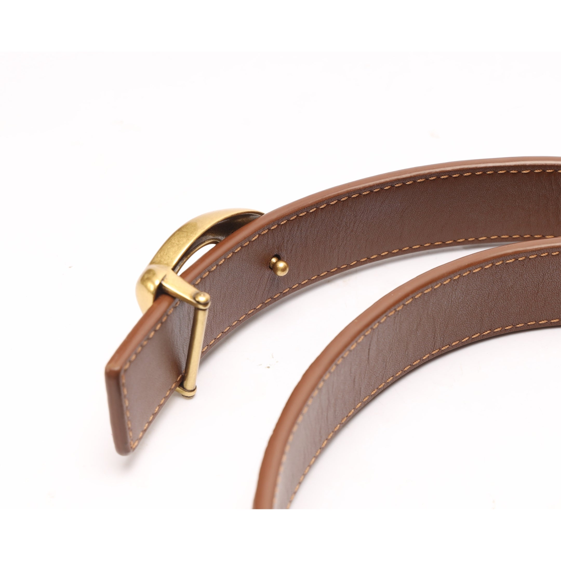 Coach Sculpted Signature Buckle Reversible Belt