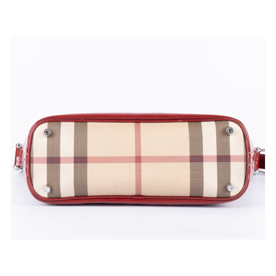 Burberry Nova Check Beige/Red Baguette