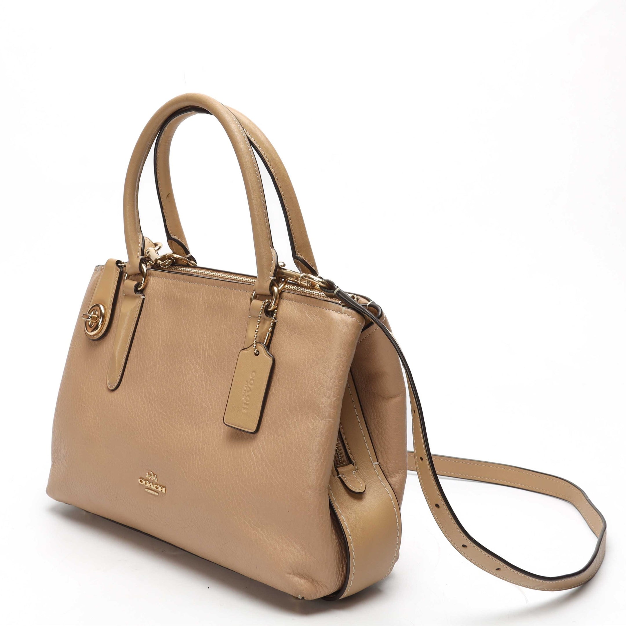 Coach Beige Brooklyn Carryall Satchel