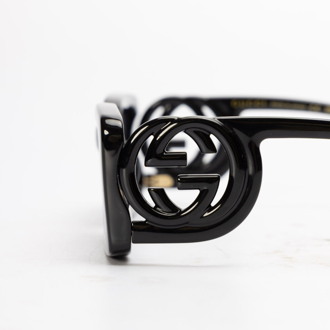 Gucci GG Black Rectangular Frame Sunglasses