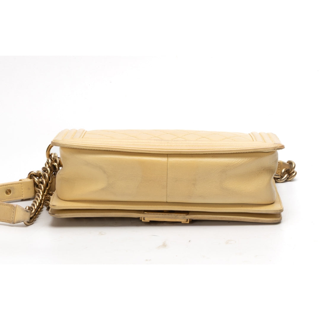 Chanel Medium Lambskin Boy Flap Crossbody Bag