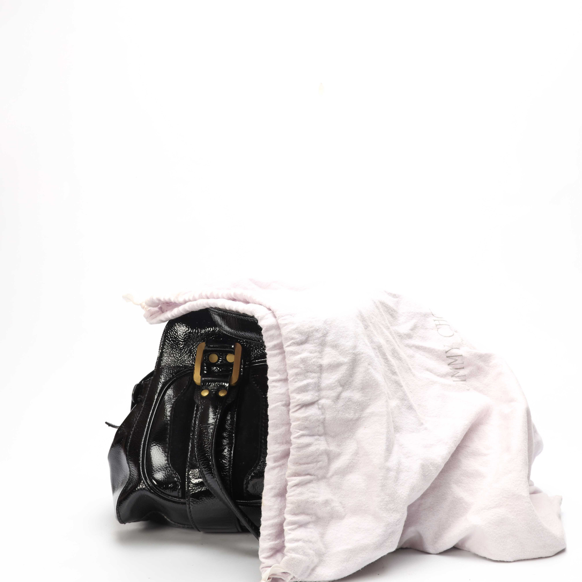 Jimmy Choo Malena Black Leather Satchel Handbag