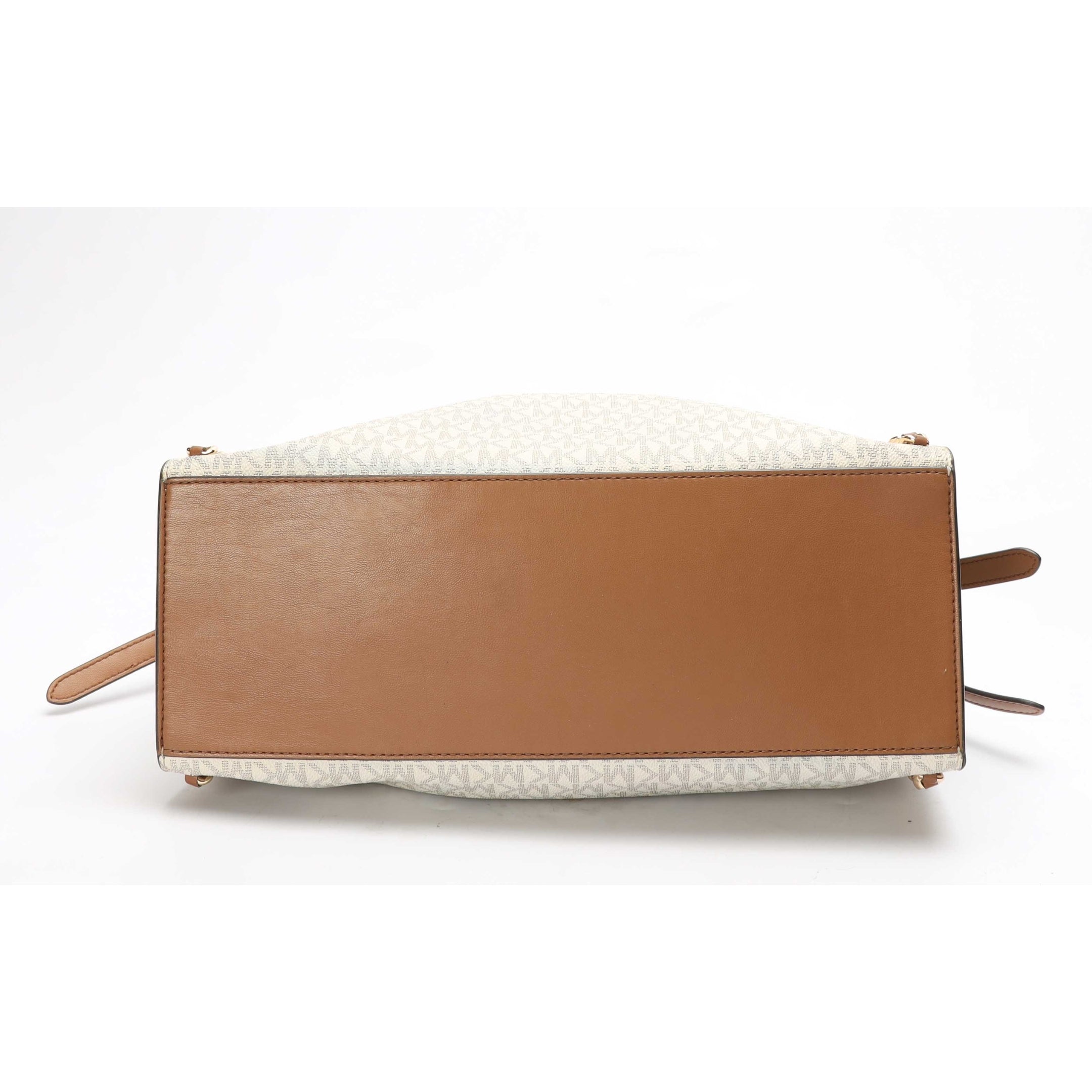 Michael Kors Vanilla Mina Logo Large Shoulder Bag