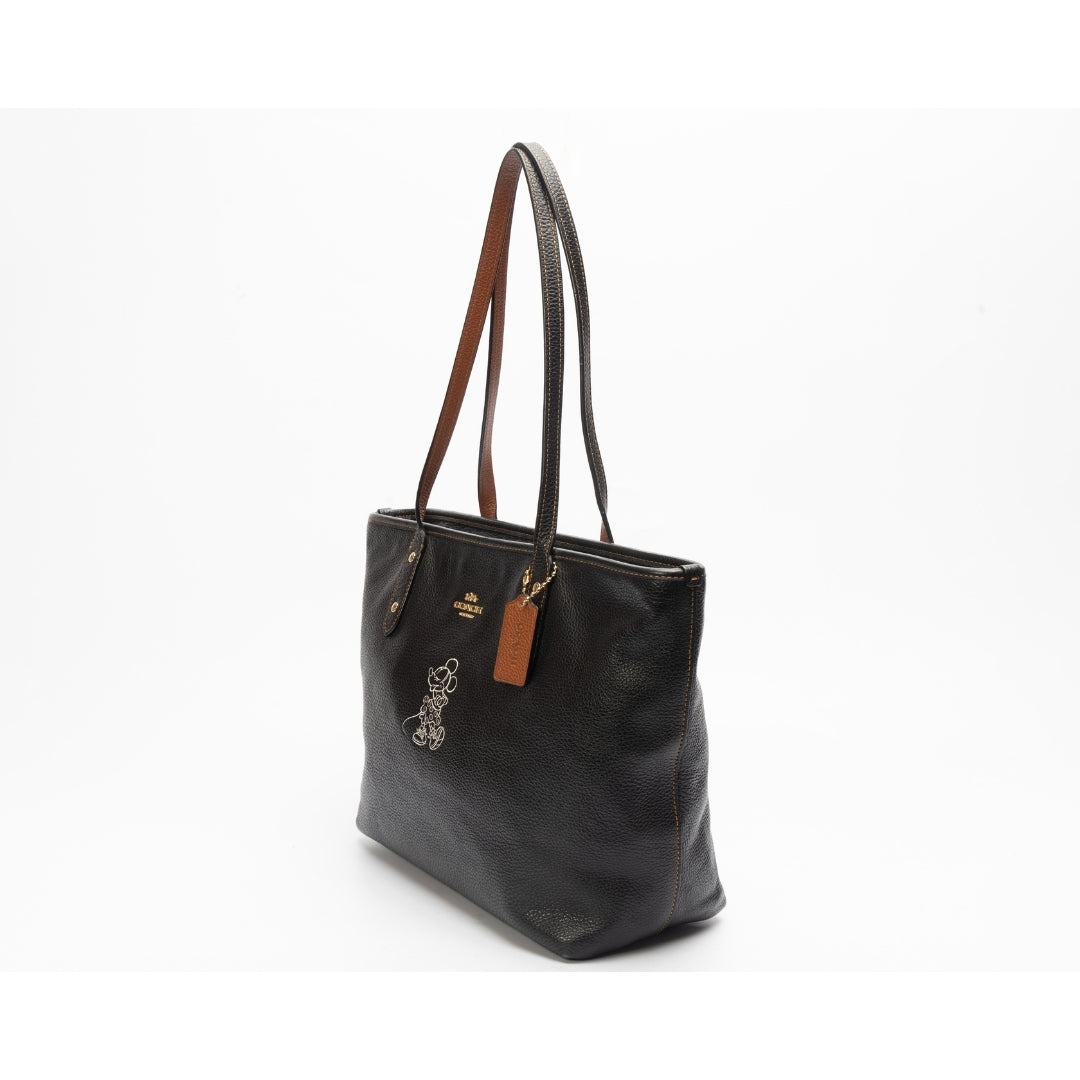 Disney x Coach Leather Shoulder Bag