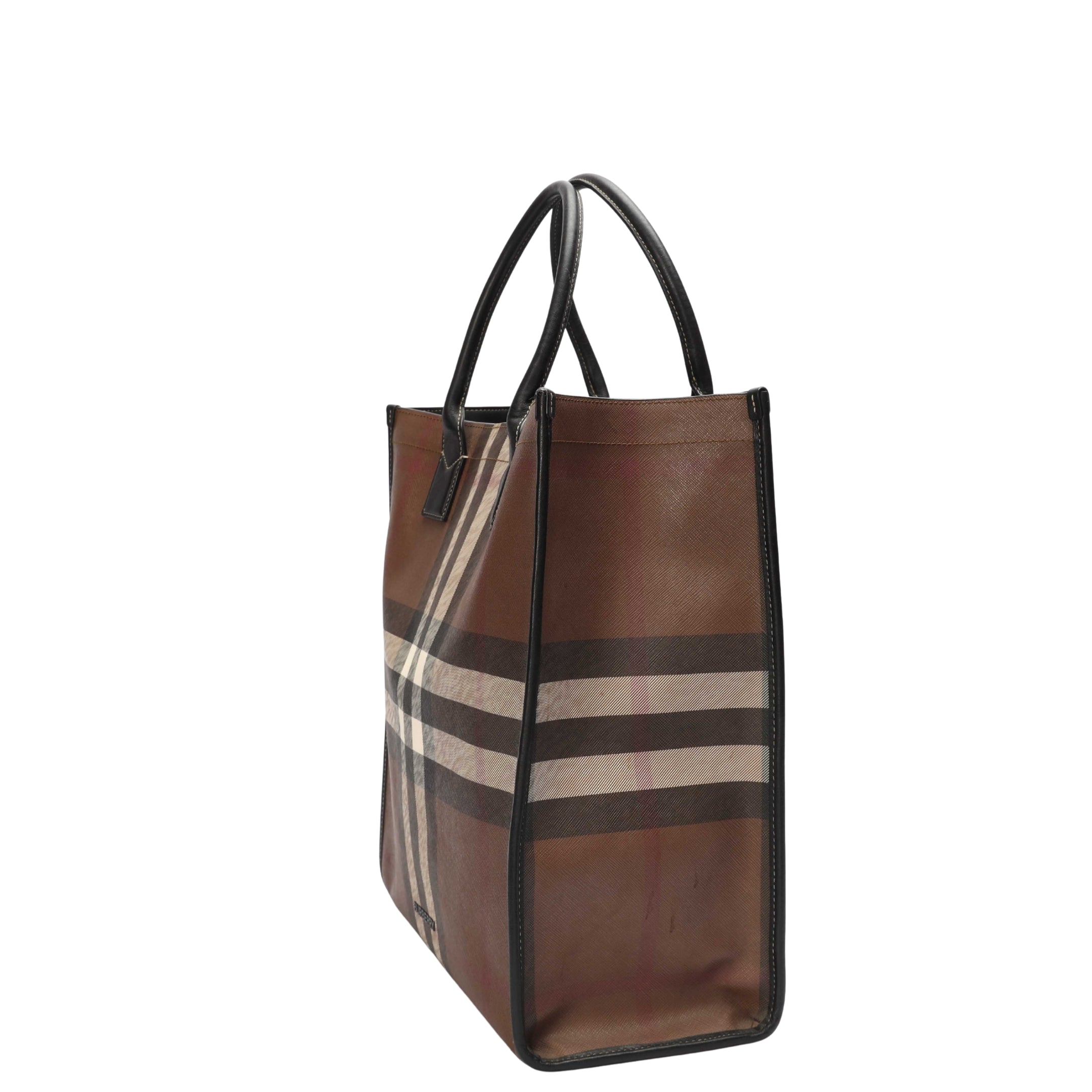 Burberry Denny Check E-Canvas Tote Bag