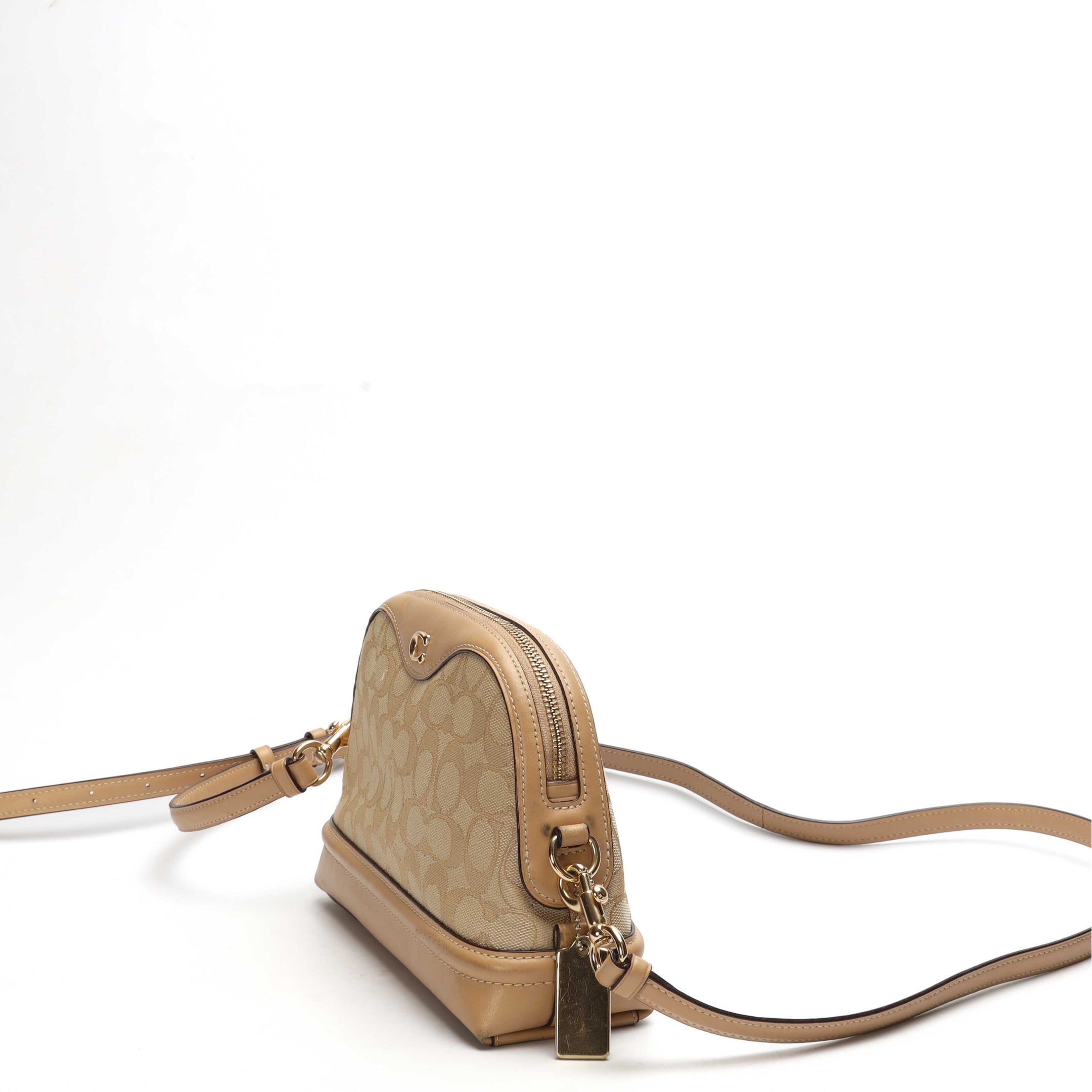 Coach Ivie Beige Dome Crossbody Bag