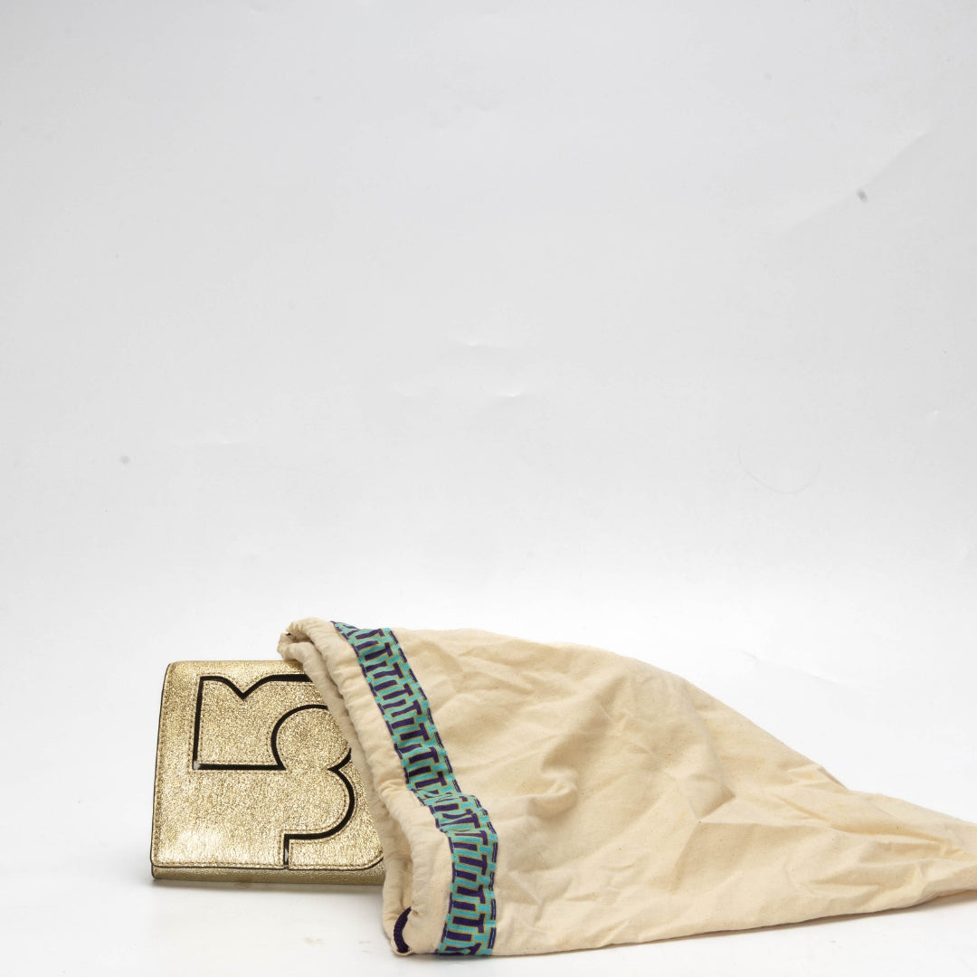Tory Burch Metallic Gold Clutch