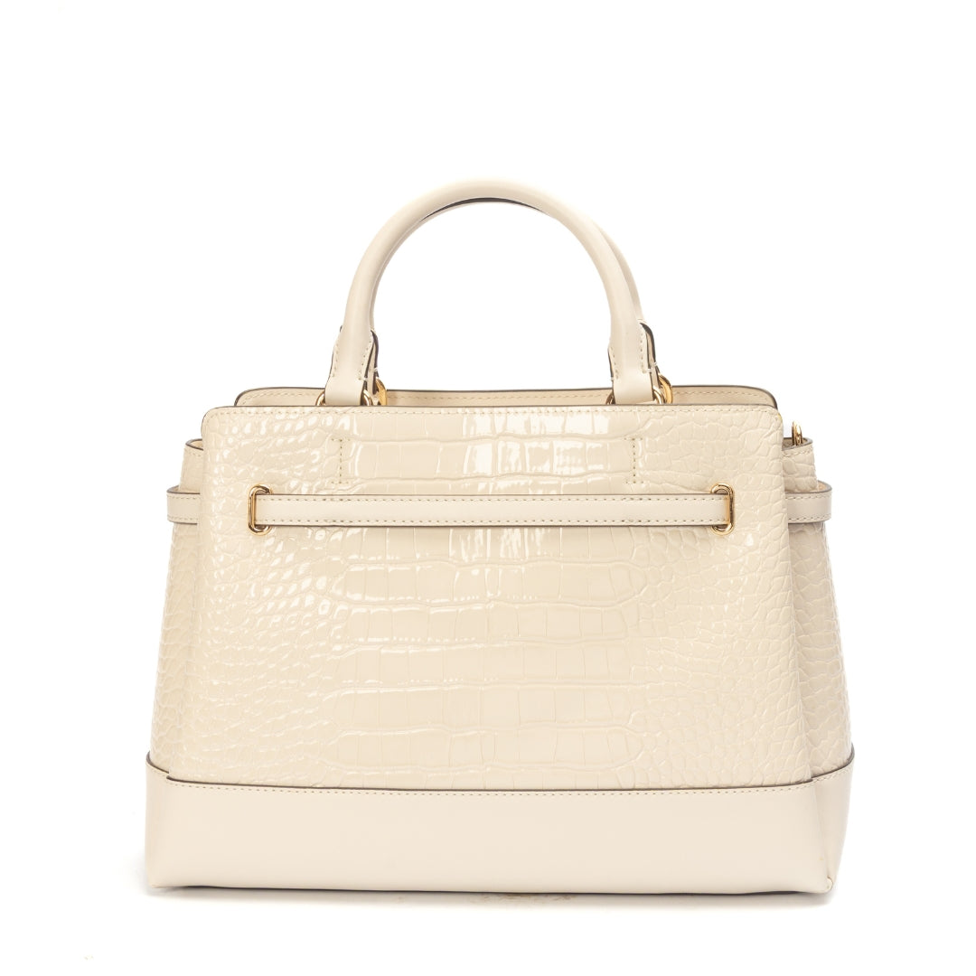 Michael Kors Hamilton Crocodile Embossed Leather Satchel