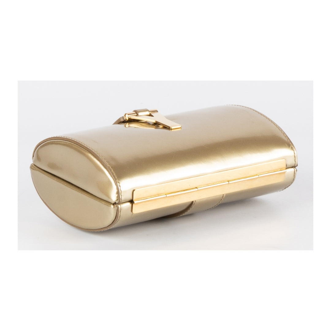 Saint Laurent Gold Coated Y-Ligne Clutch