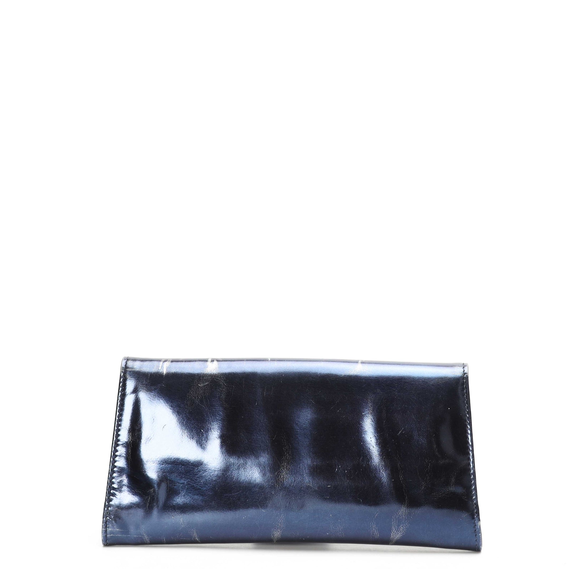 Jimmy Choo Navy Blue Crystal Star Clutch