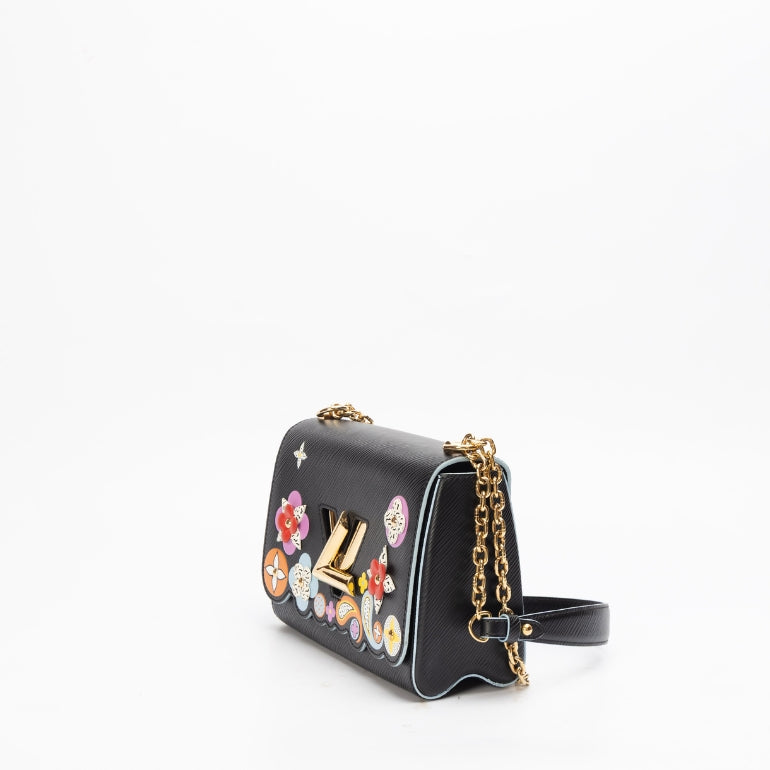 Louis Vuitton Black Epi Leather Limited Edition Flower Twist Bag