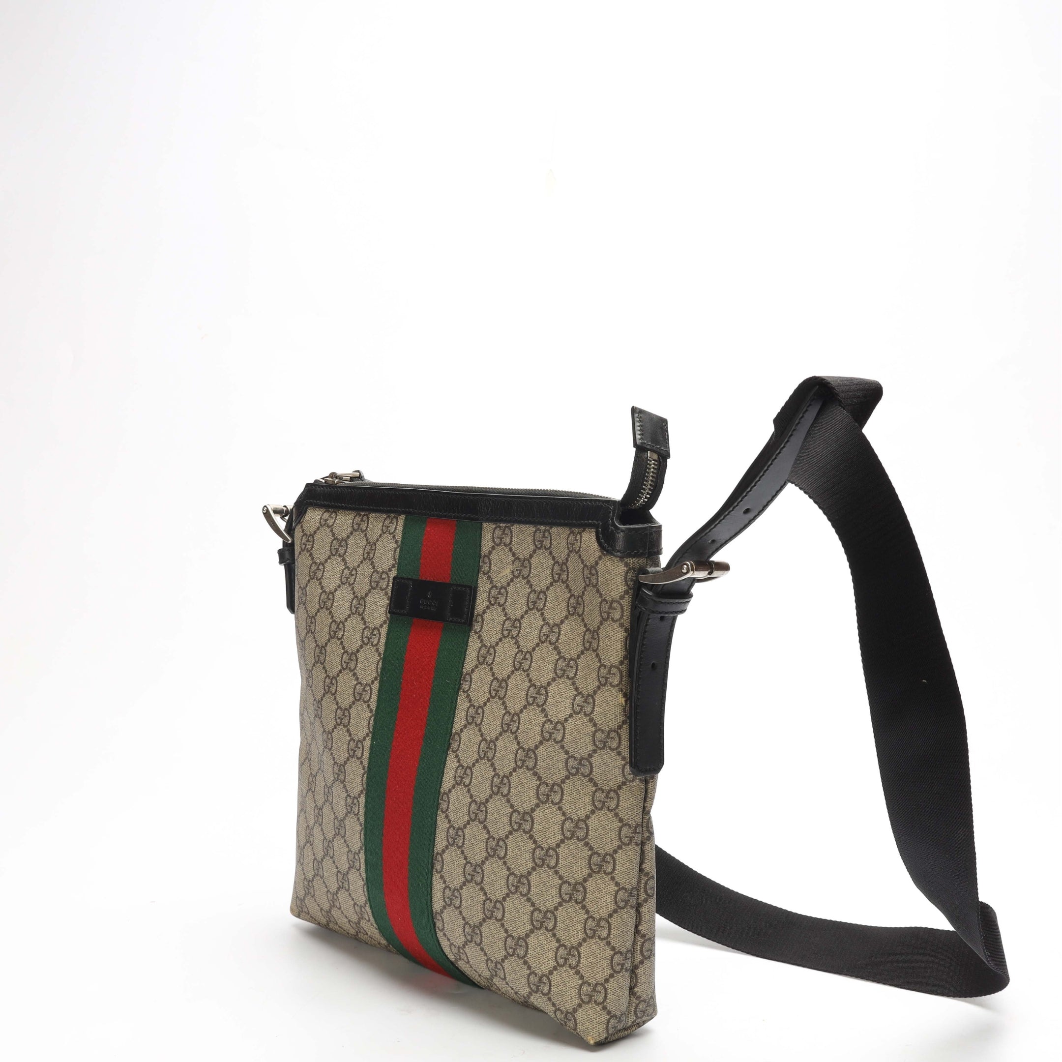Gucci Ophidia Web Stripe Canvas Messenger Bag