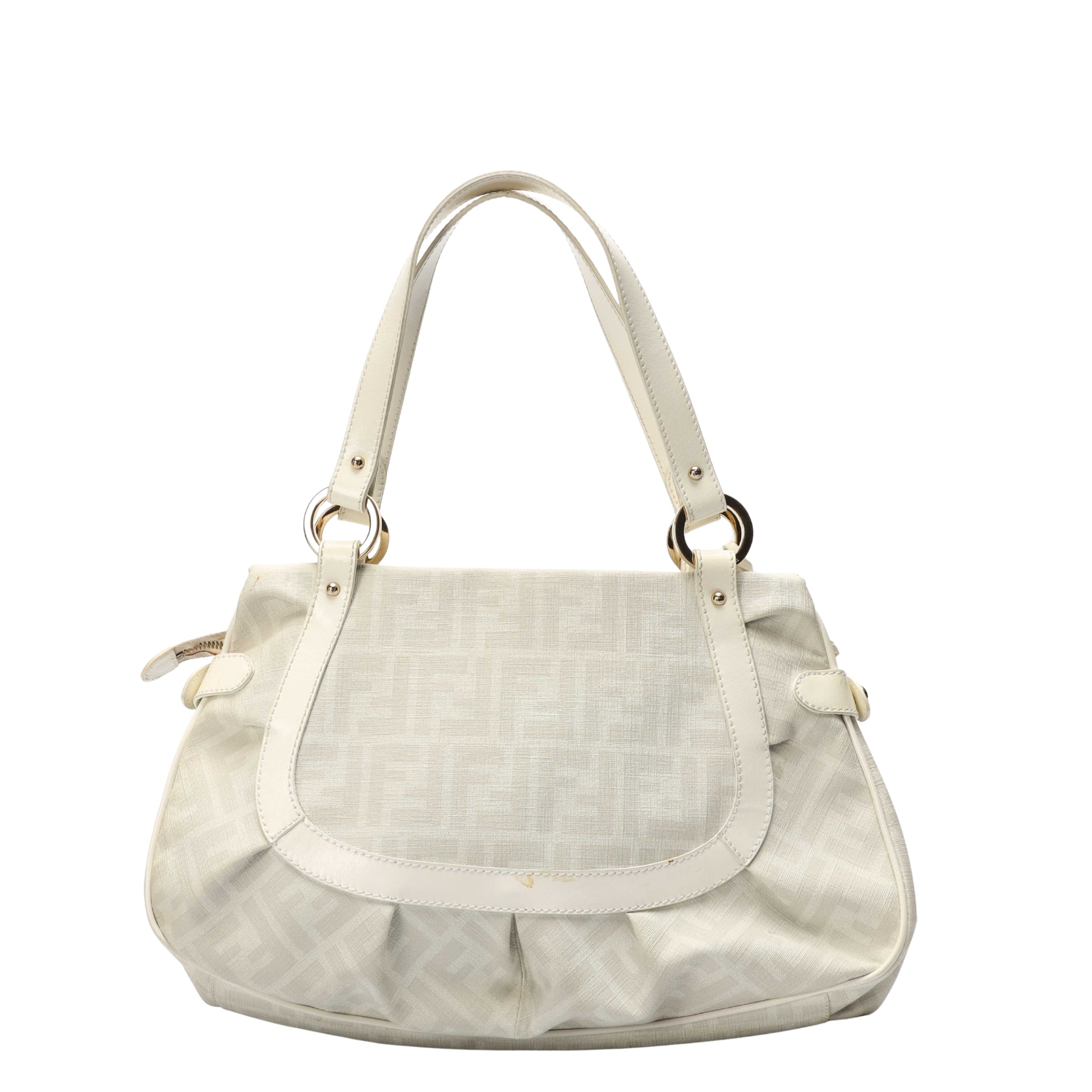 Fendi Cream Zucca Chef Shoulder Bag