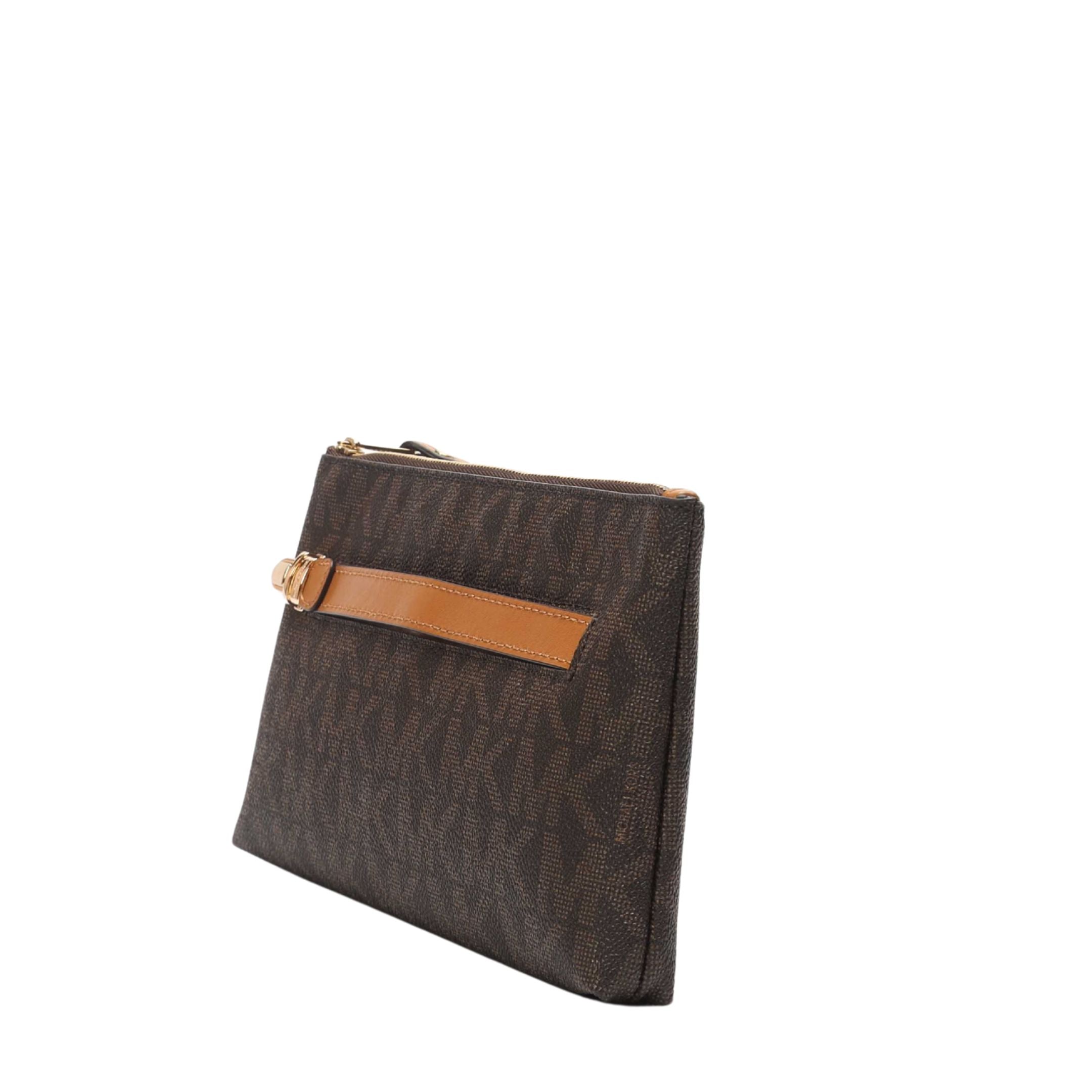 Michael Kors Charlton Medium Brown Wristlet