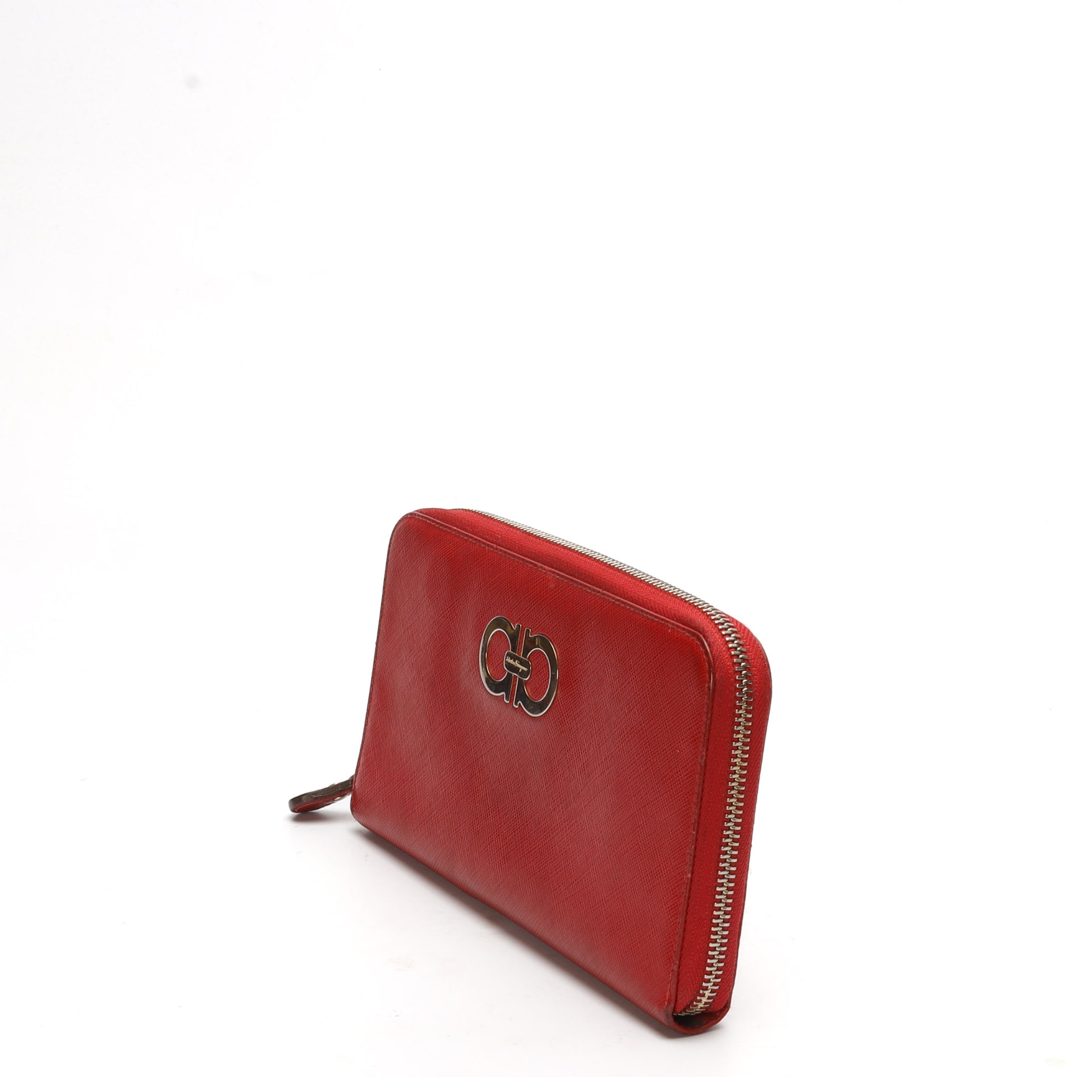 Salvatore Ferragamo Gancini Red Continental Wallet