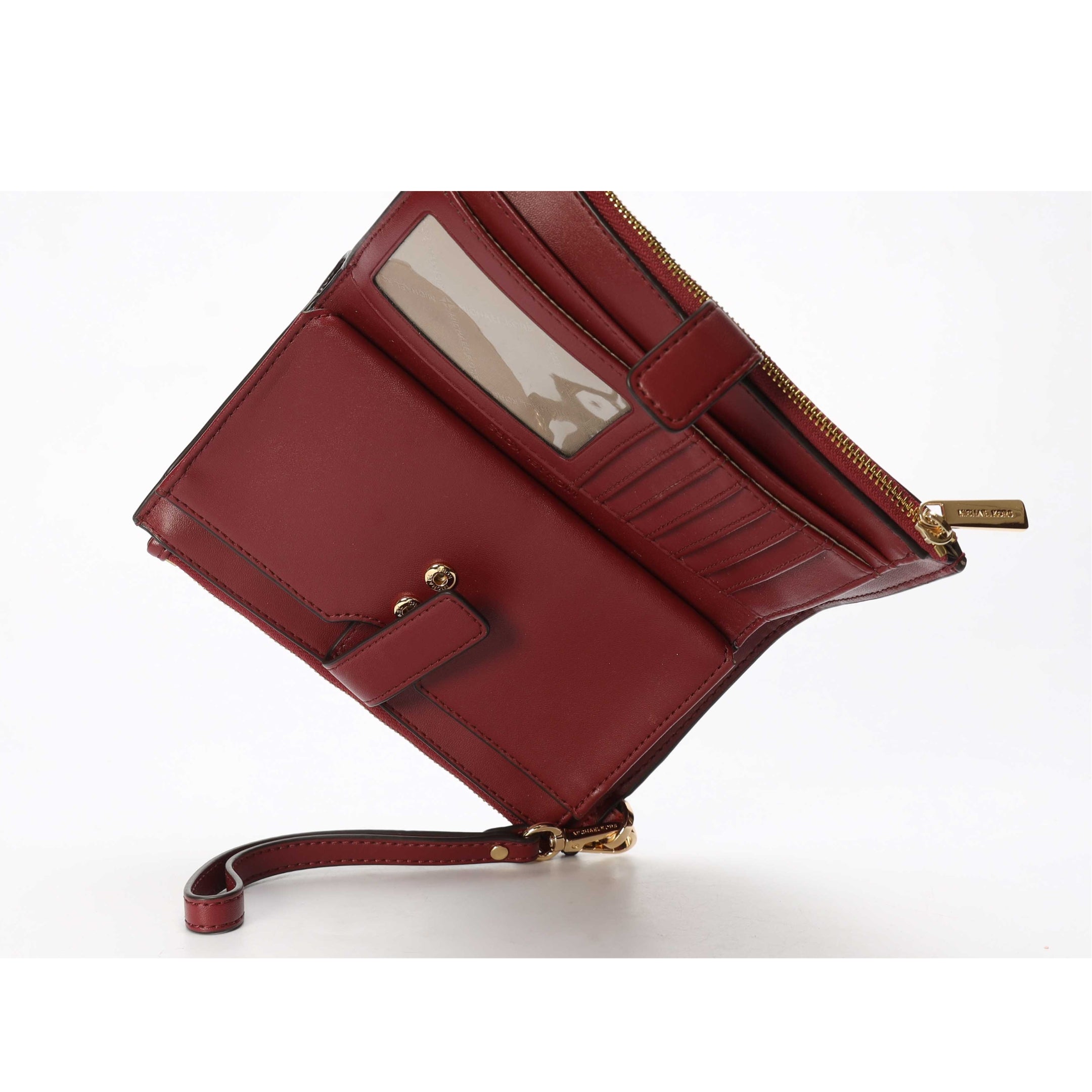 Michael Kors Maroon Jet Set Logo Smartphone Wallet