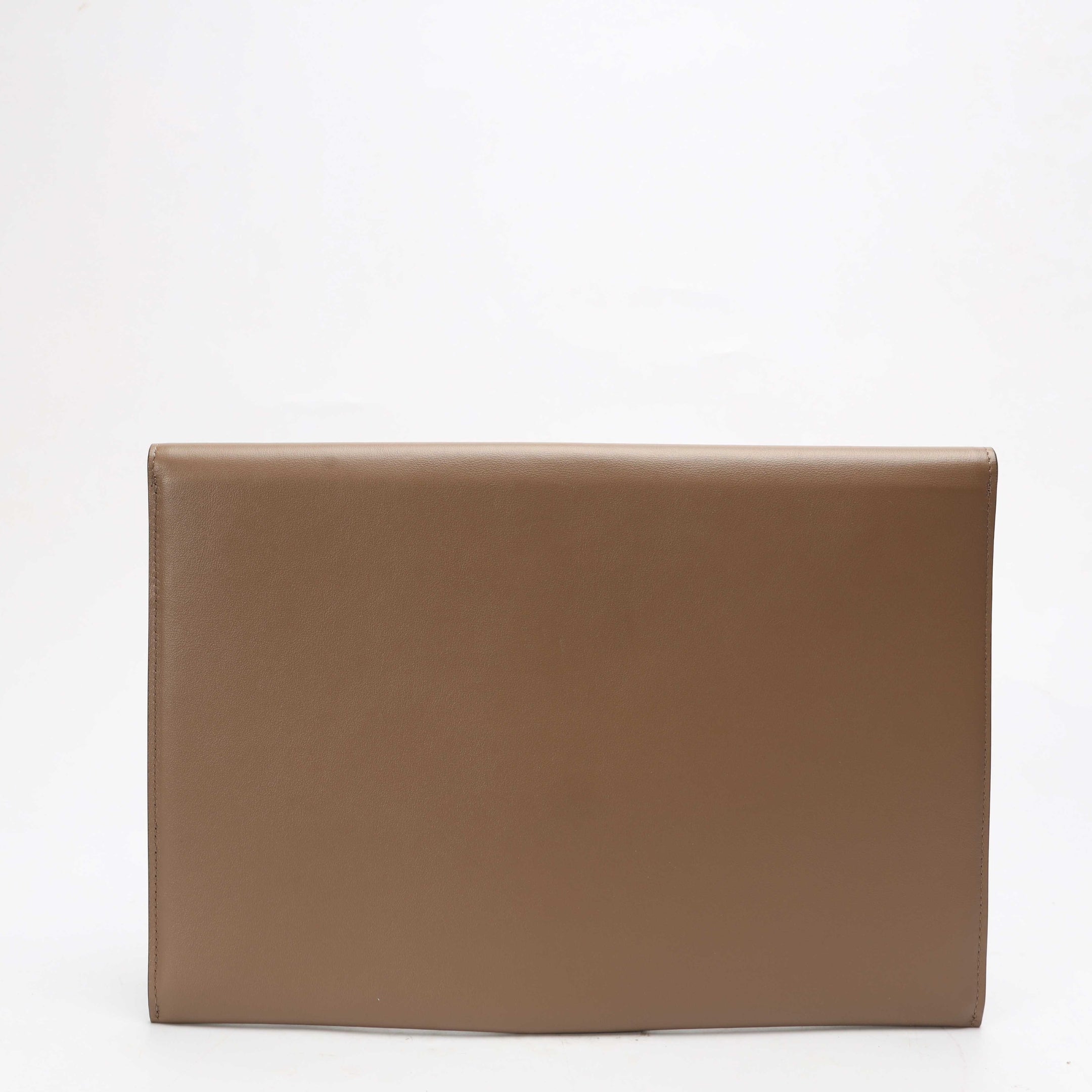 Tods Taupe Large T Timeless Envelope Clutch