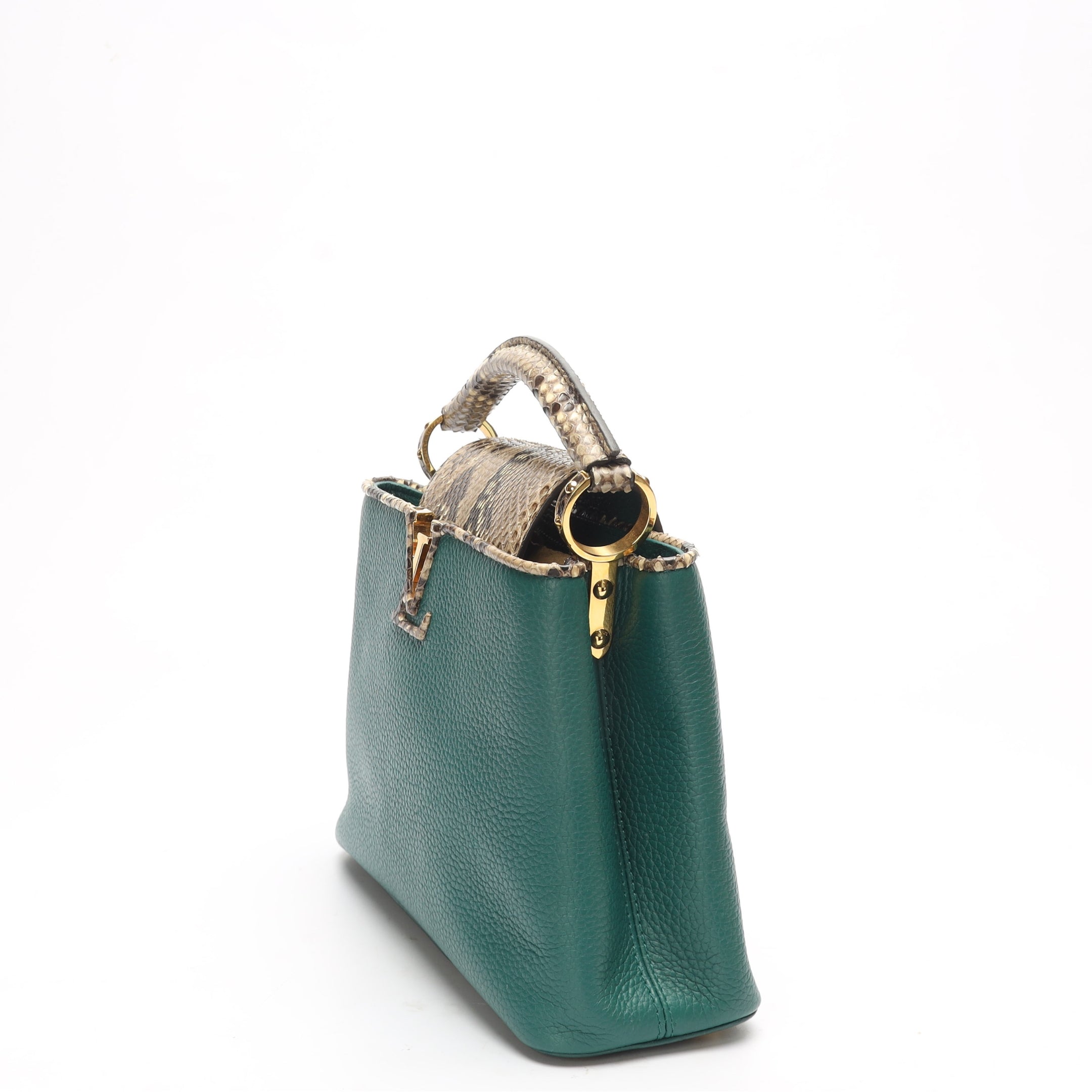 Louis Vuitton Capucines BB Green Satchel