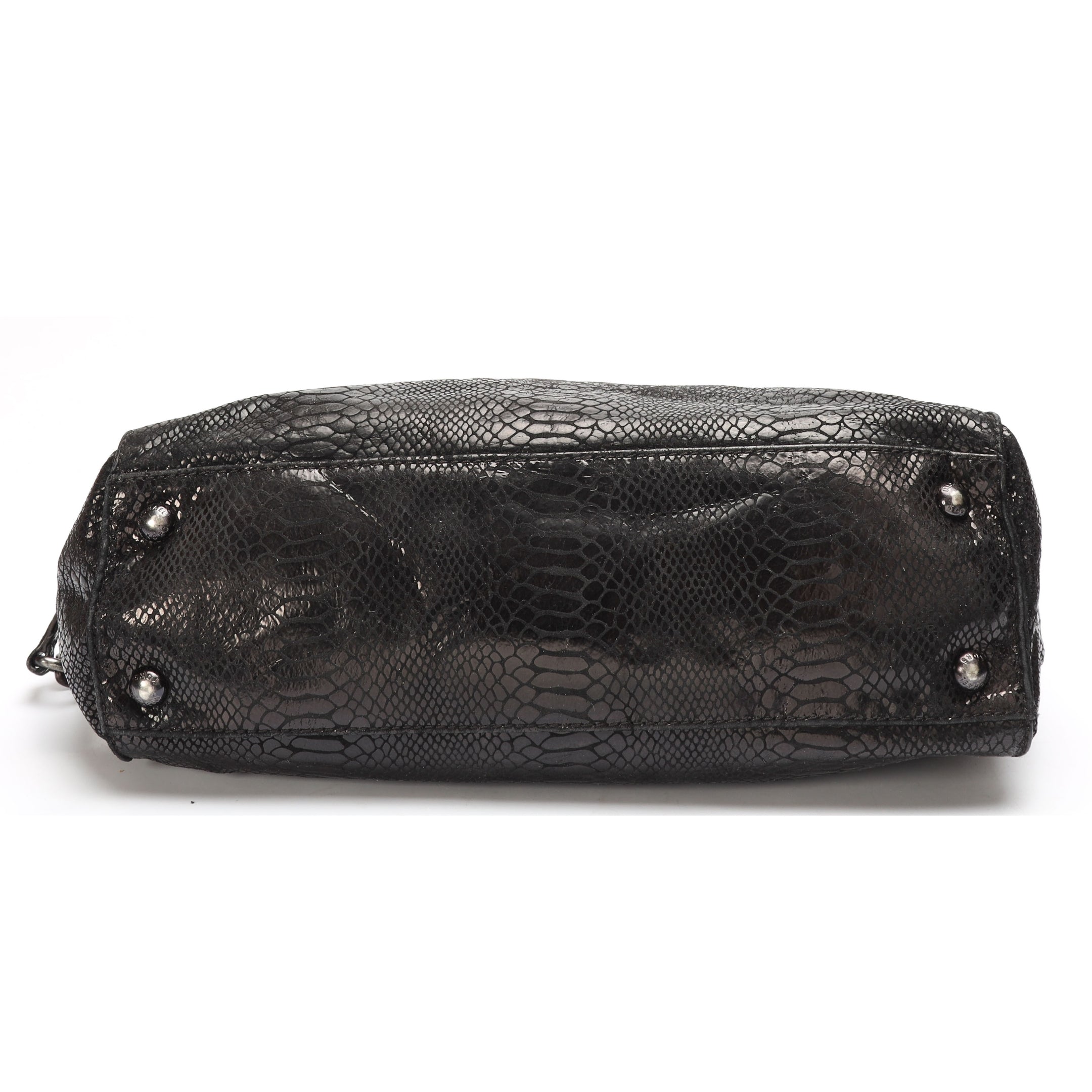 Michael Kors Black Python Convertible Tote