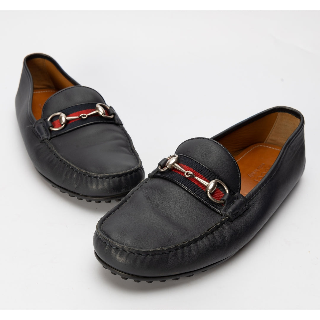 Gucci Web Detailing Horsebit Loafers