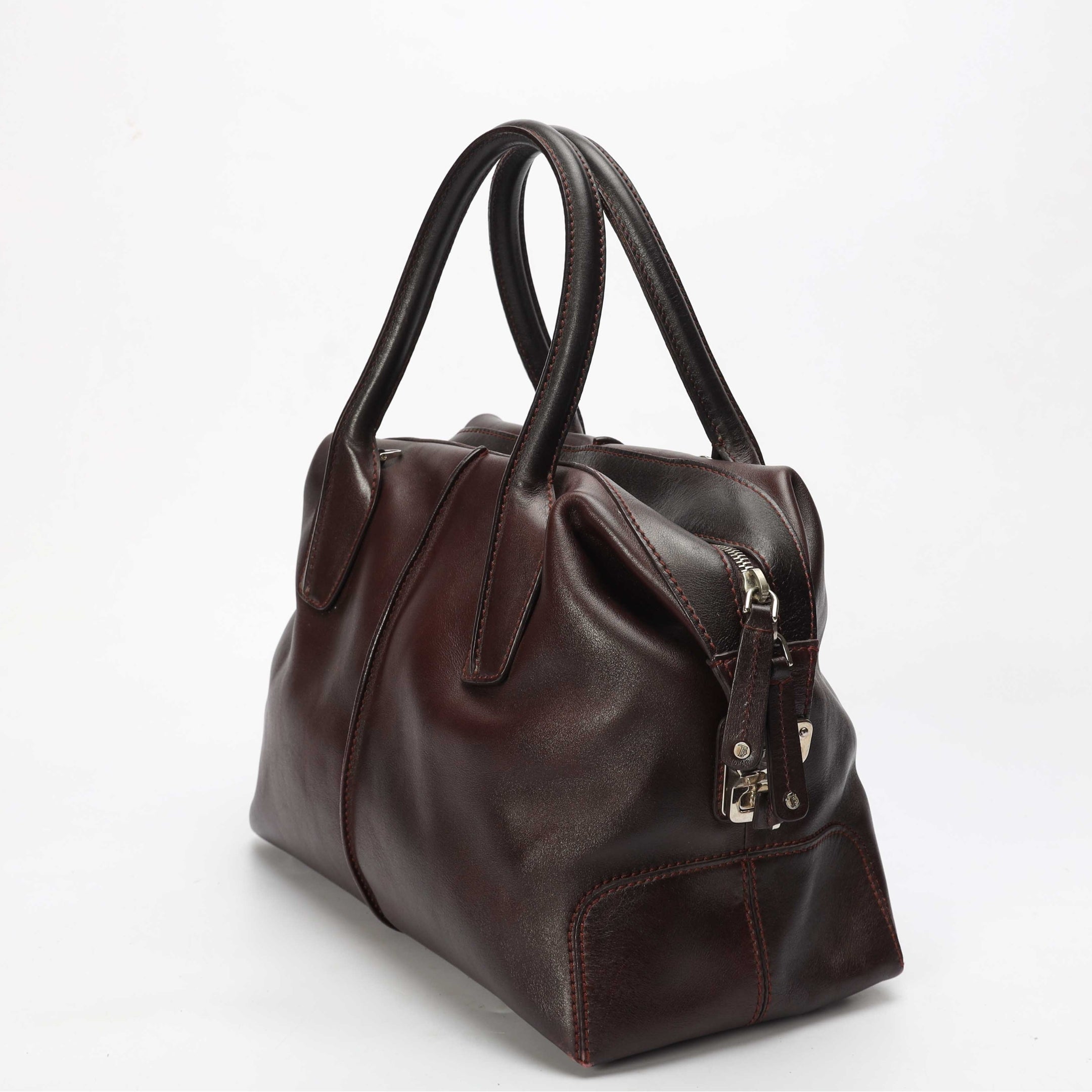 Tod's Dark Brown D Cube Bowler Bag
