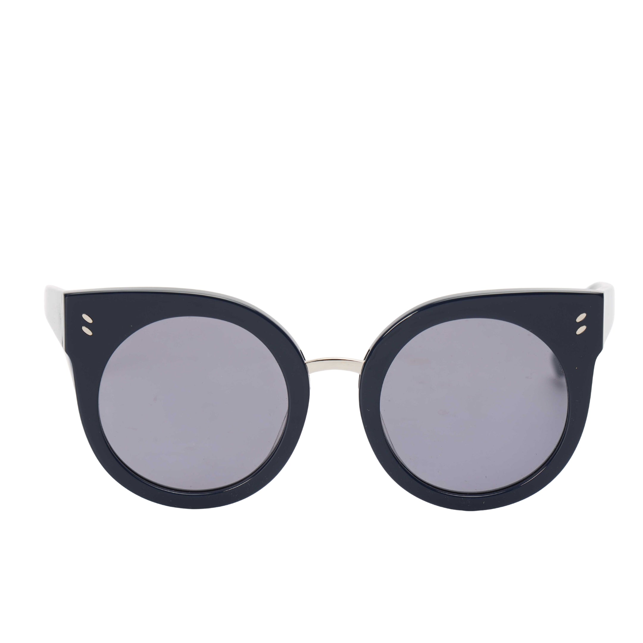 Stella Mccartney Black Cat Eye Round Sunglasses