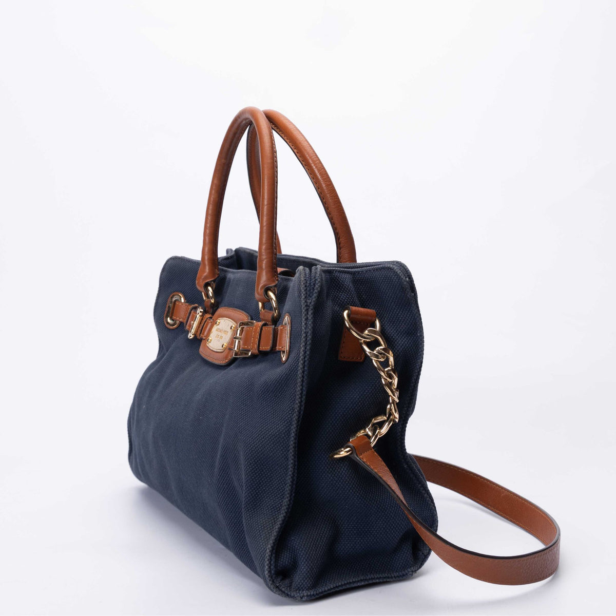 Michael Kors Hamilton Navy Satchel