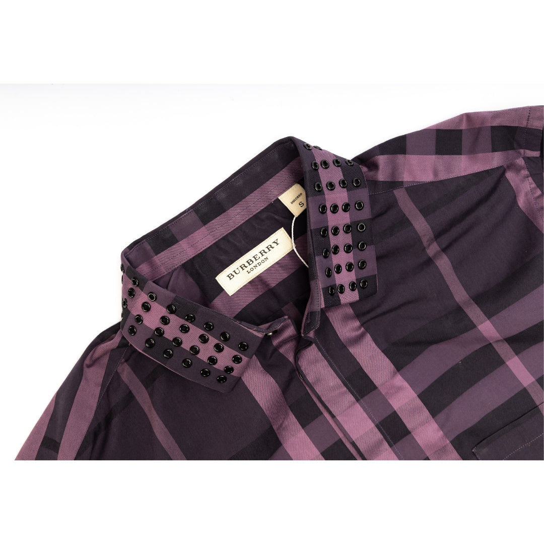 Burberry Checkered Purple Pink Shirt