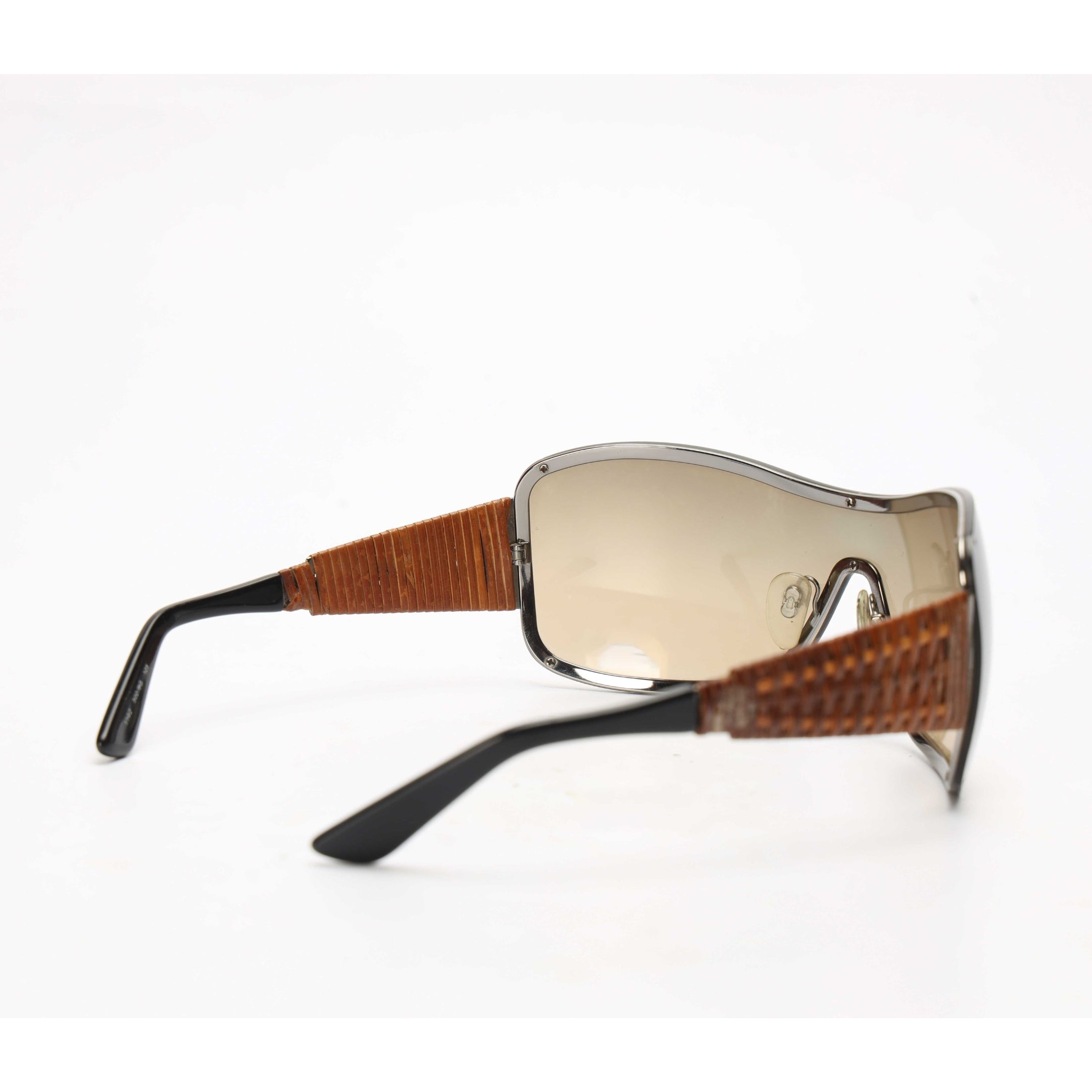 Salvatore Ferragamo Brown Shield Sunglasses