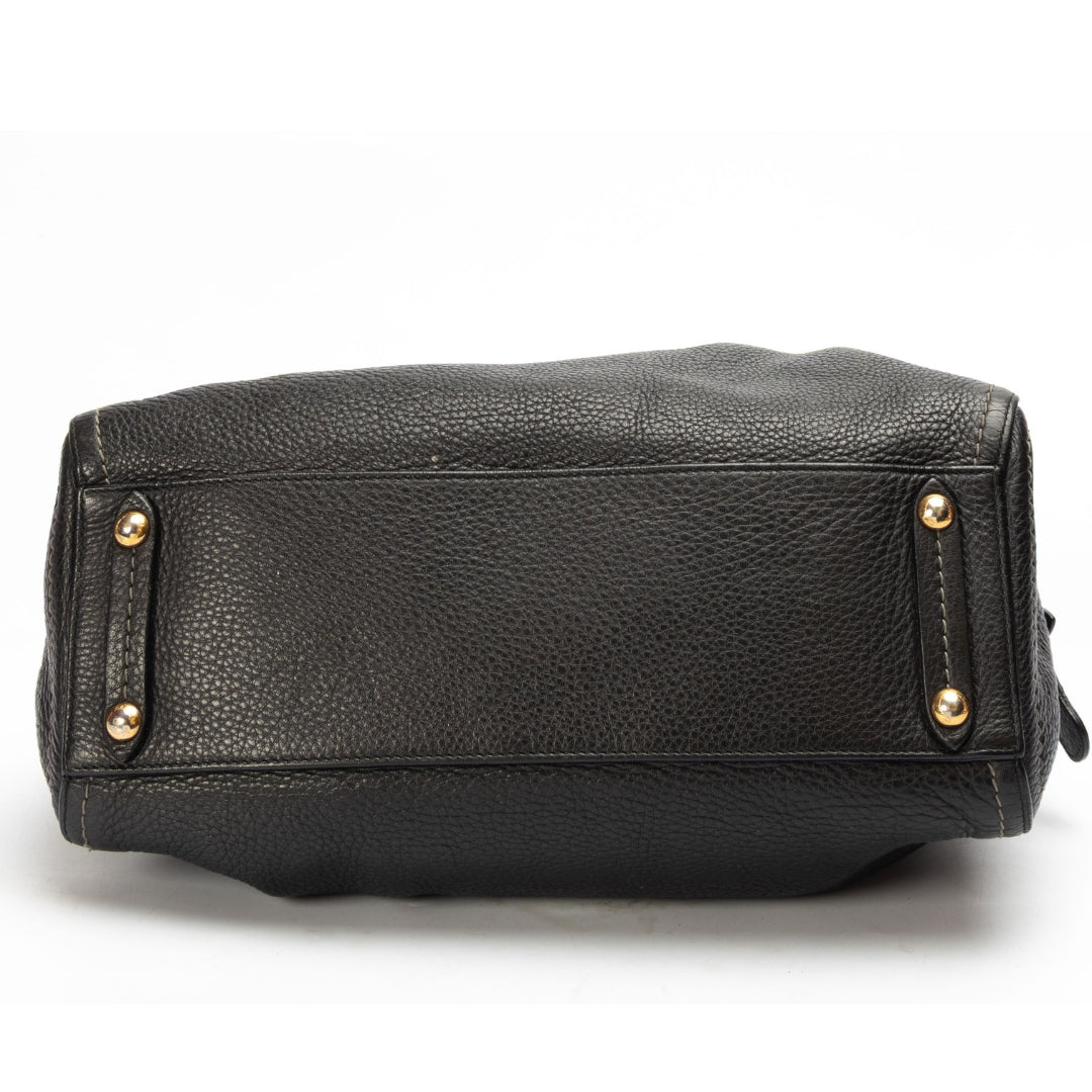 Salvatore Ferragamo Gancini Black Satchel