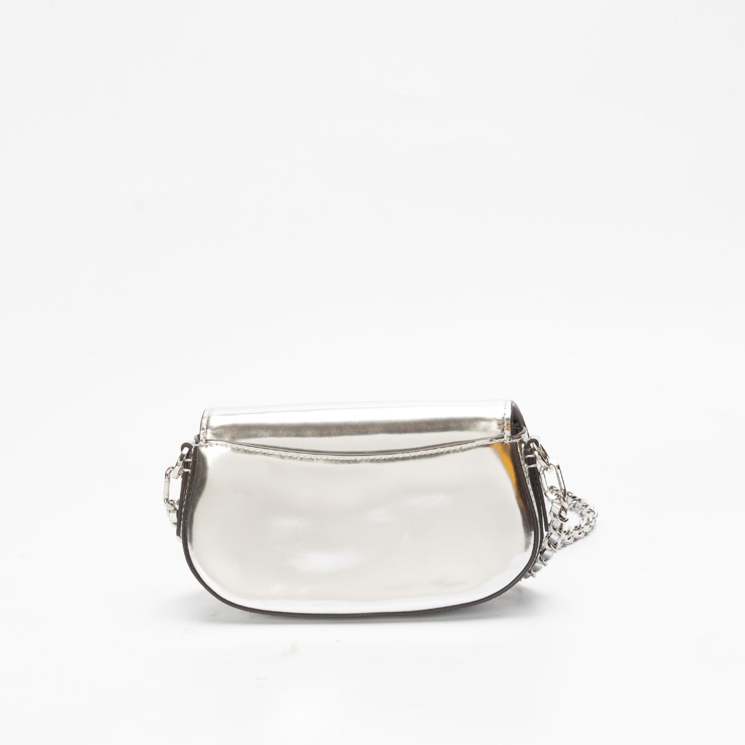 Michael Kors Mila Small Metallic Leather Shoulder Bag