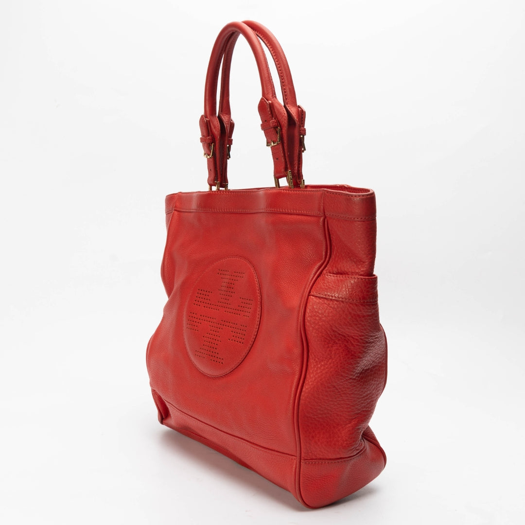 Tory Burch Red Shopper Tote