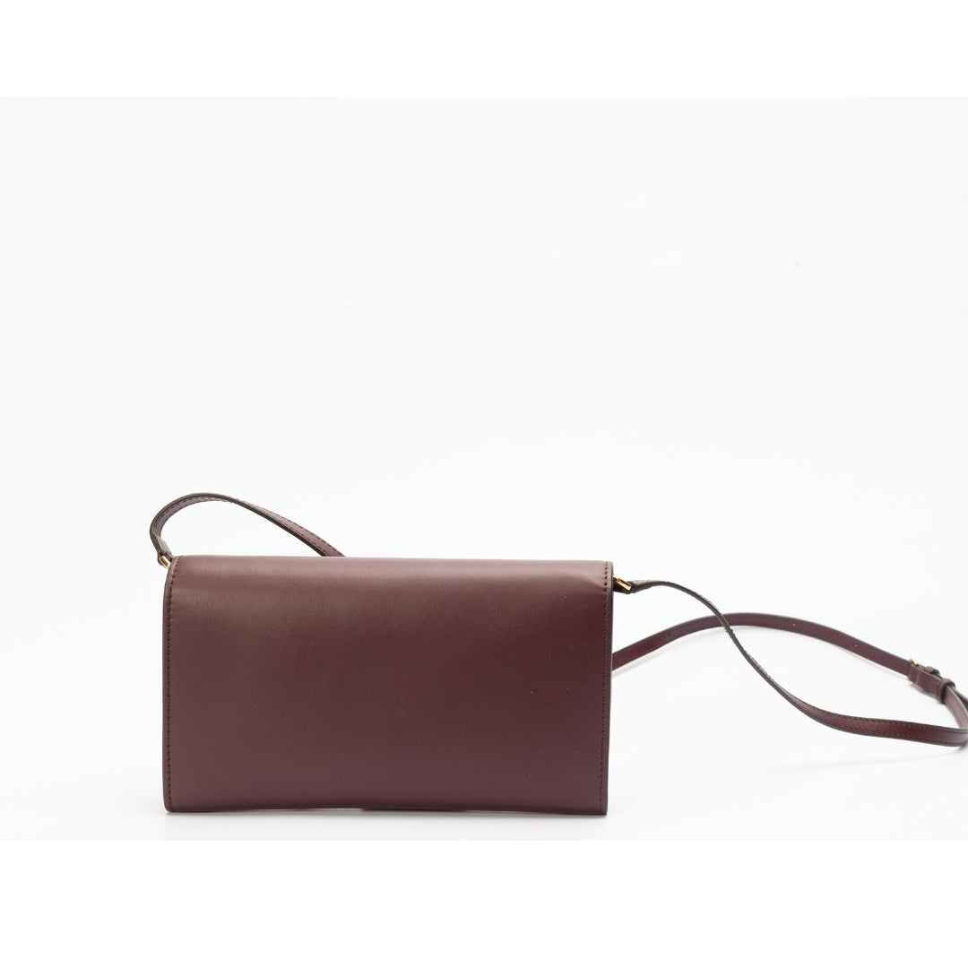Burberry Hazelmere Leather Wallet on Strap