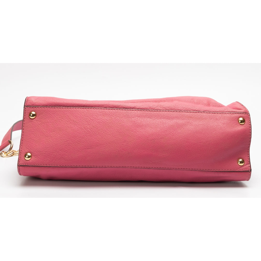 Michael Kors Pink Leather Hamilton Satchel