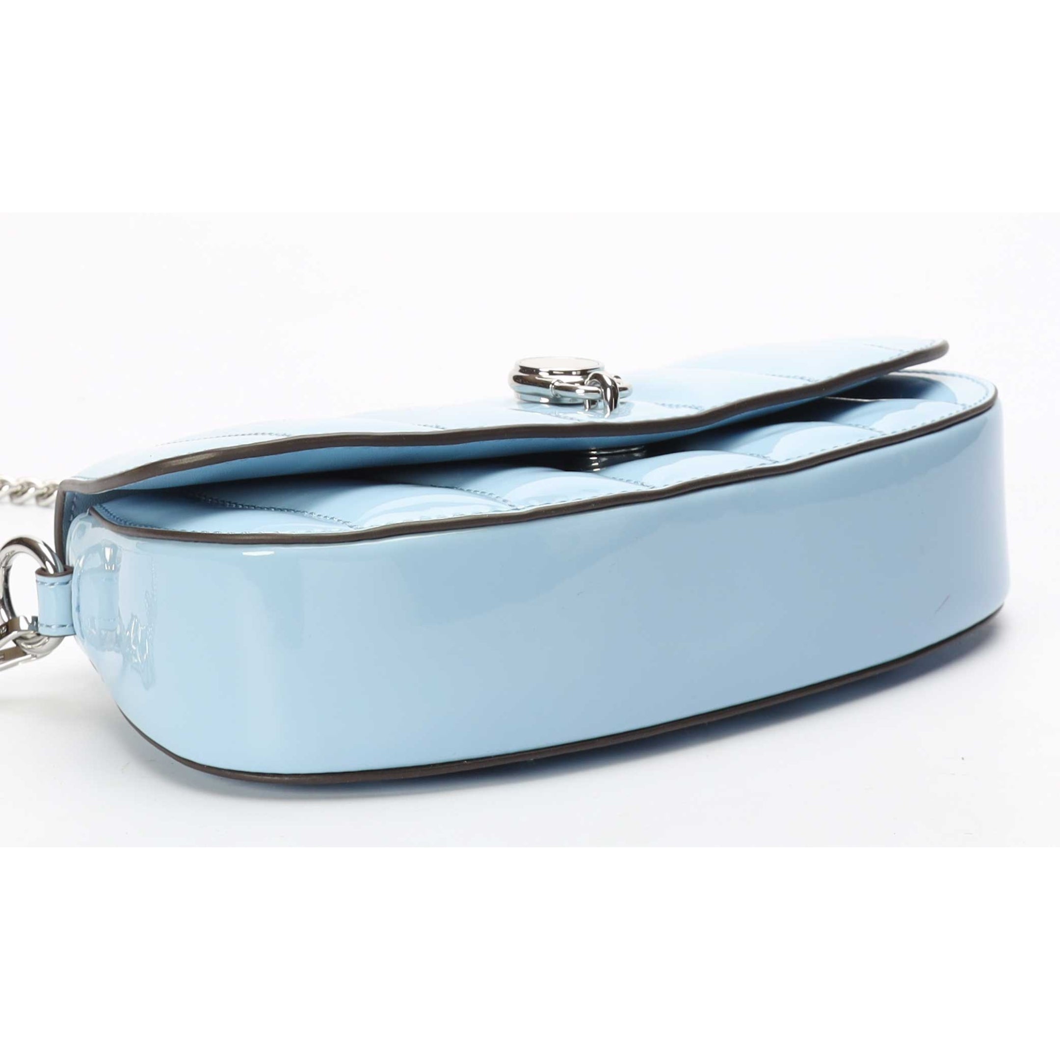 Michael Kors Mila Blue Small Patent Crossbody Bag