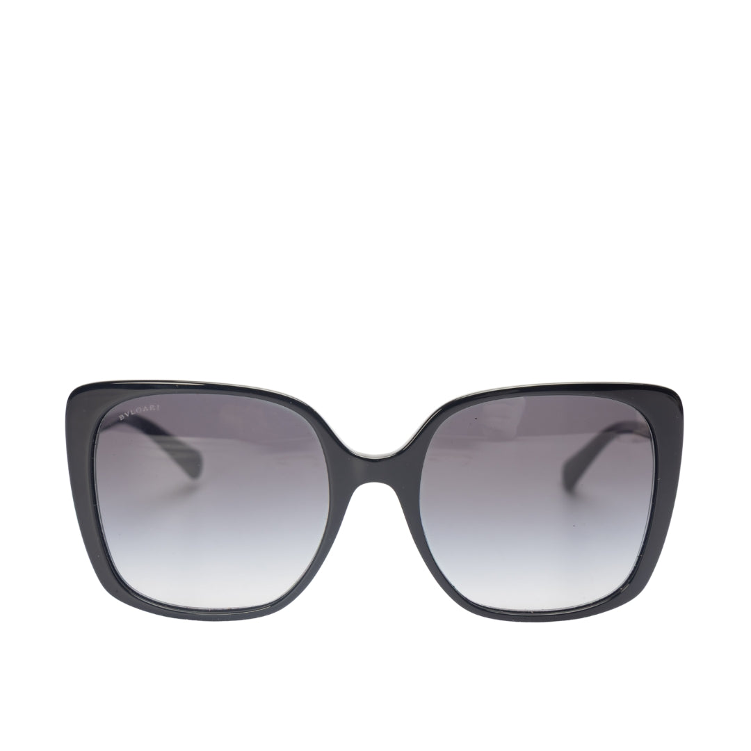 Bvlgari Black Acetate Square Sunglasses