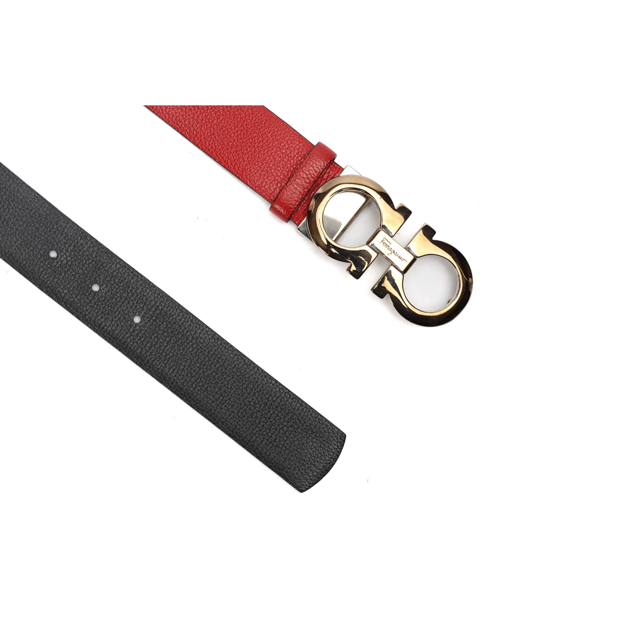 Ferragamo Red Gancini Belt