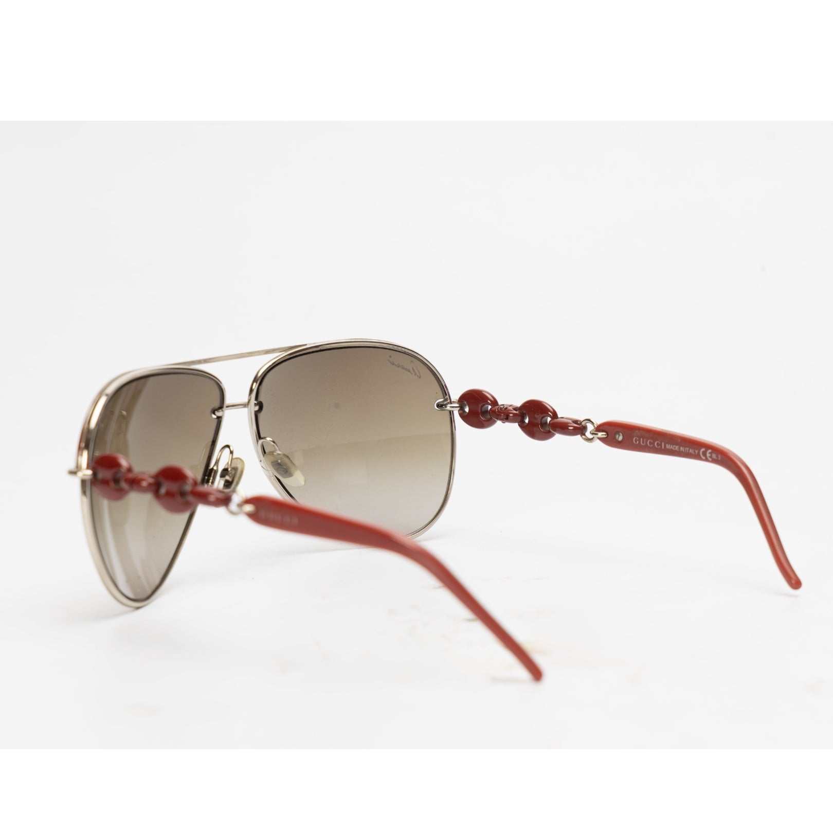 Gucci Brown Gradient Aviator Sunglasses