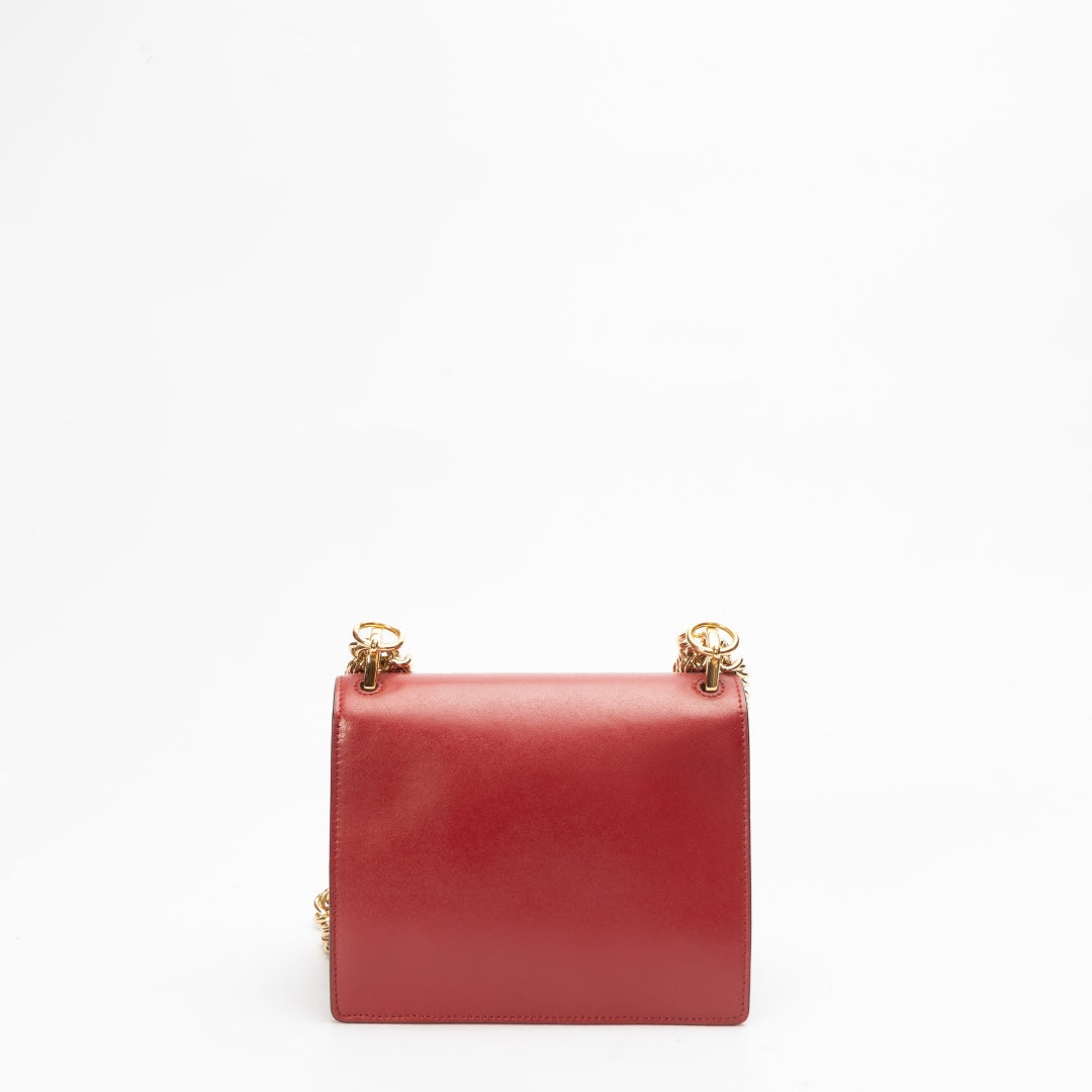 Fendi Vitello Monster Eyes Studded Kan Shoulder Bag
