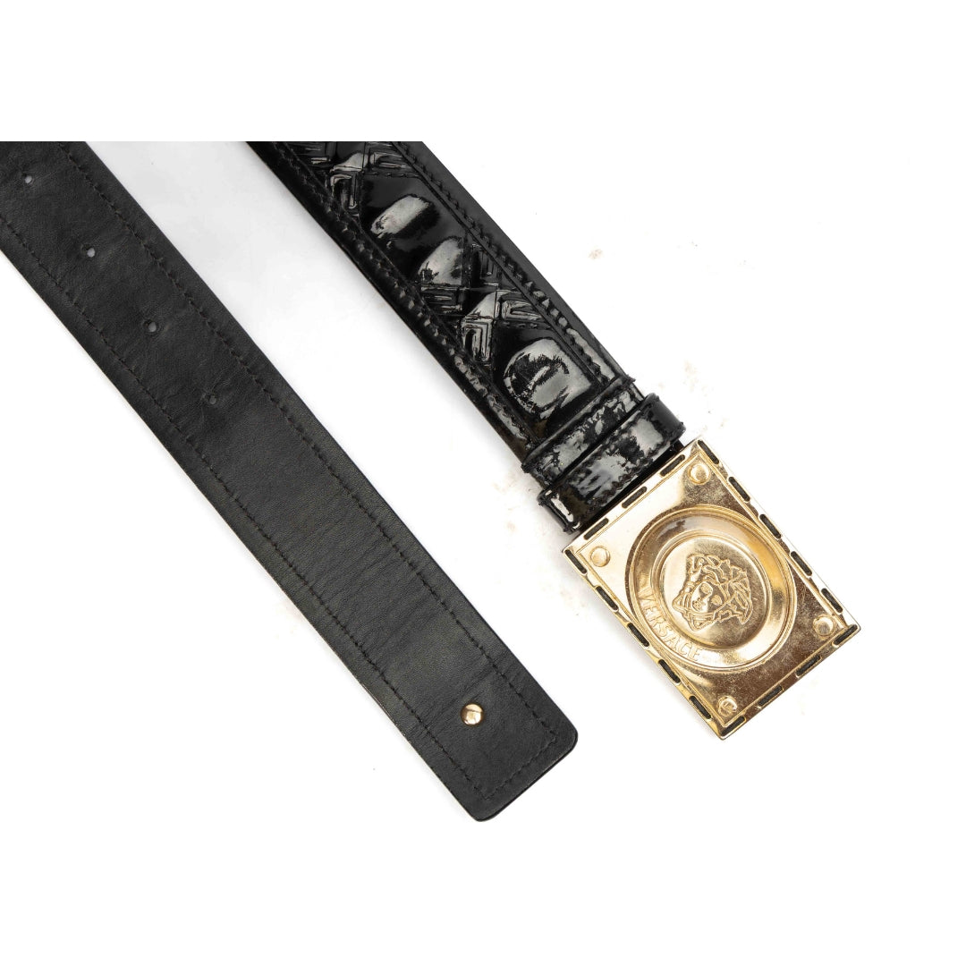 Versace La Medusa Leather Belt