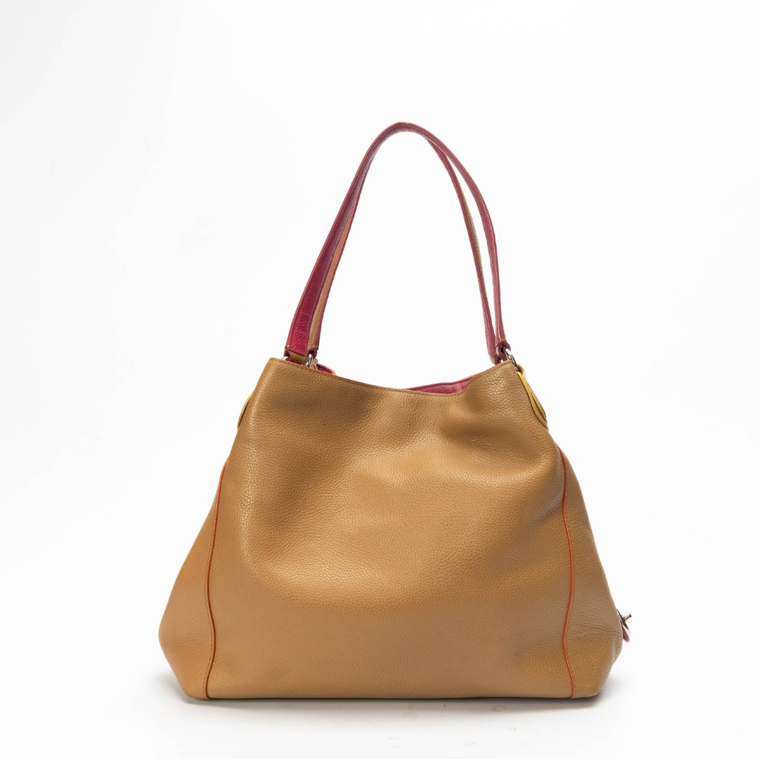 Coach Tan Edie Shoulder 28 Bag