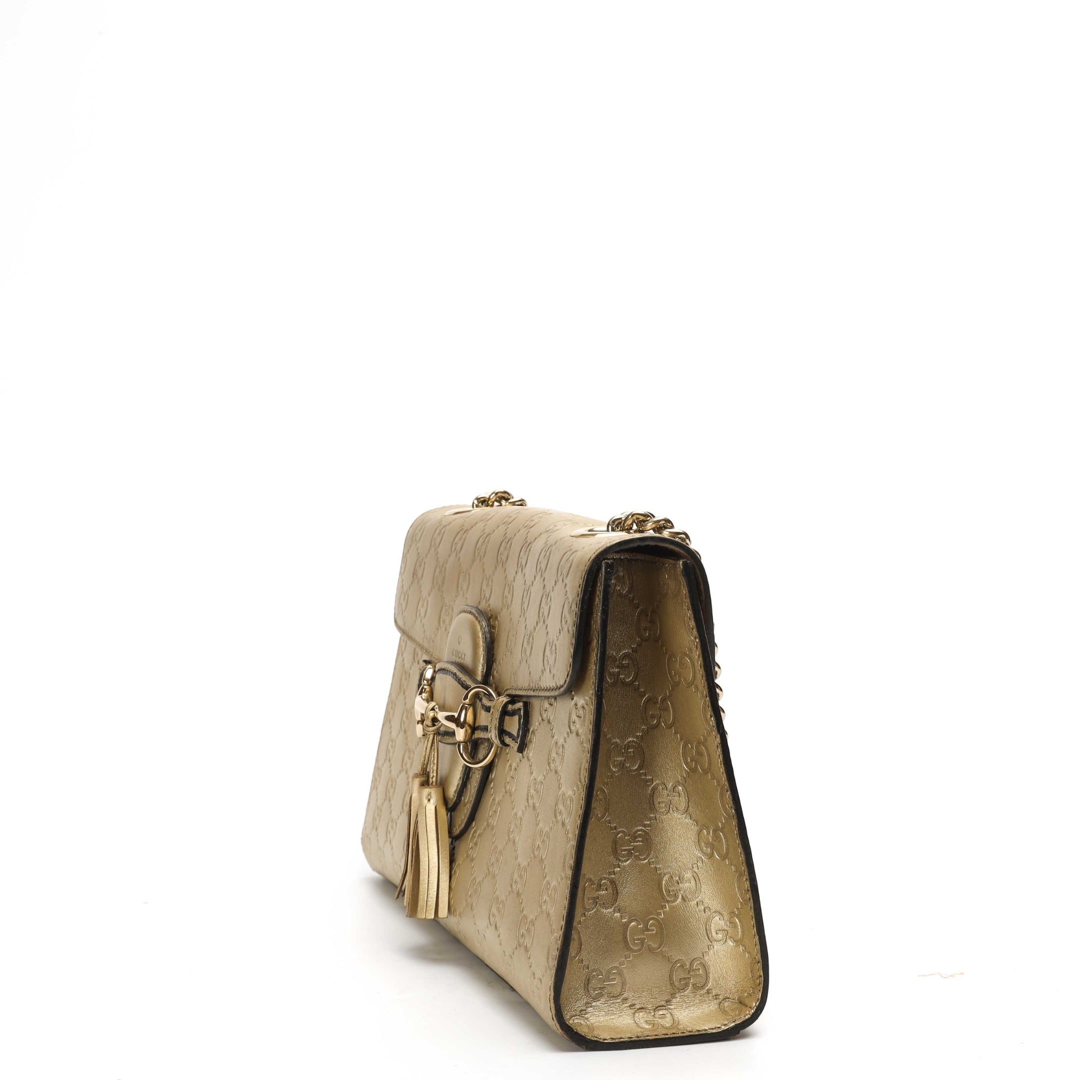Gucci Guccissima Emily Metallic Shoulder Bag